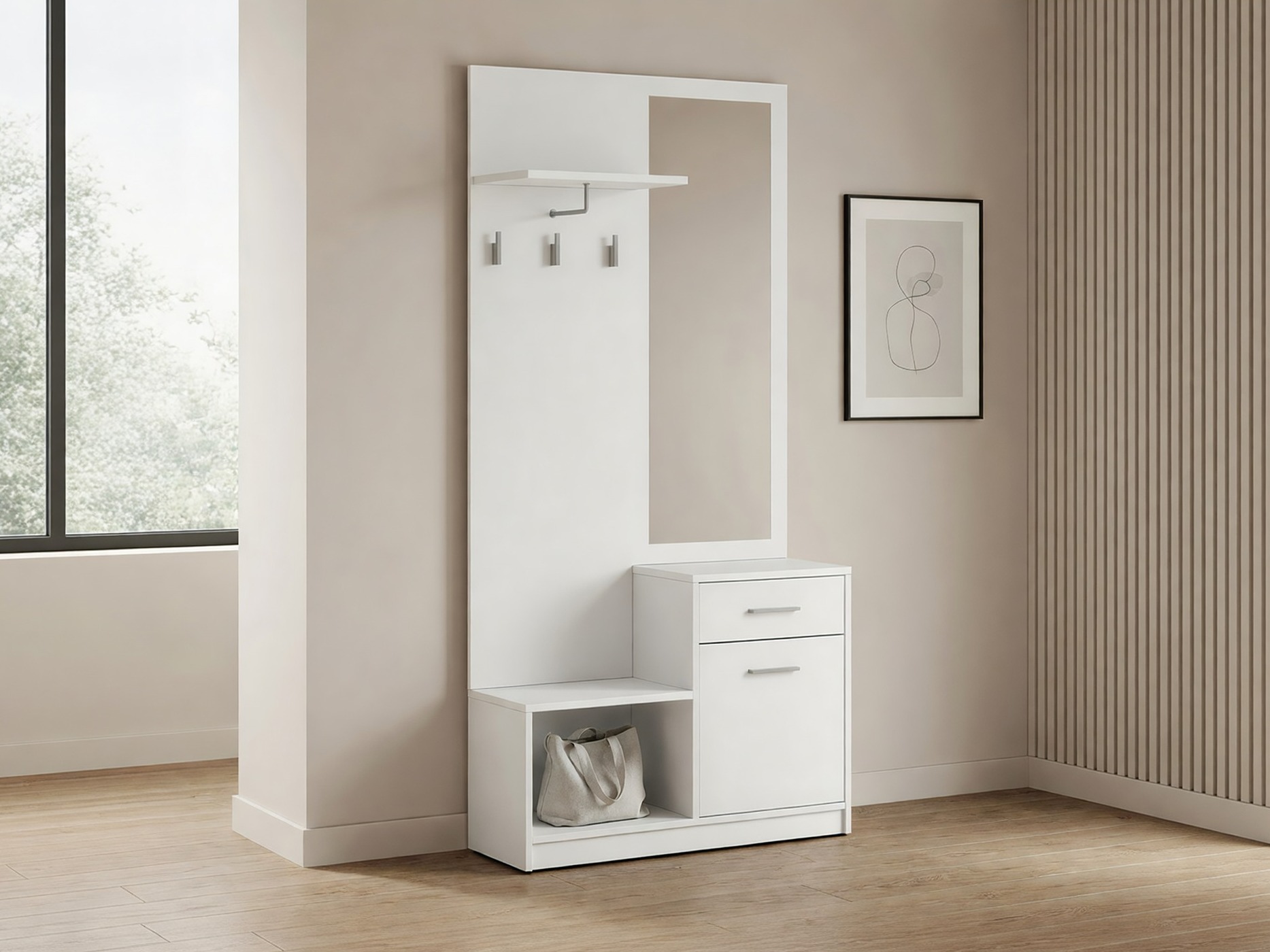 Meuble d'entrée Novsore 121 (Blanc)