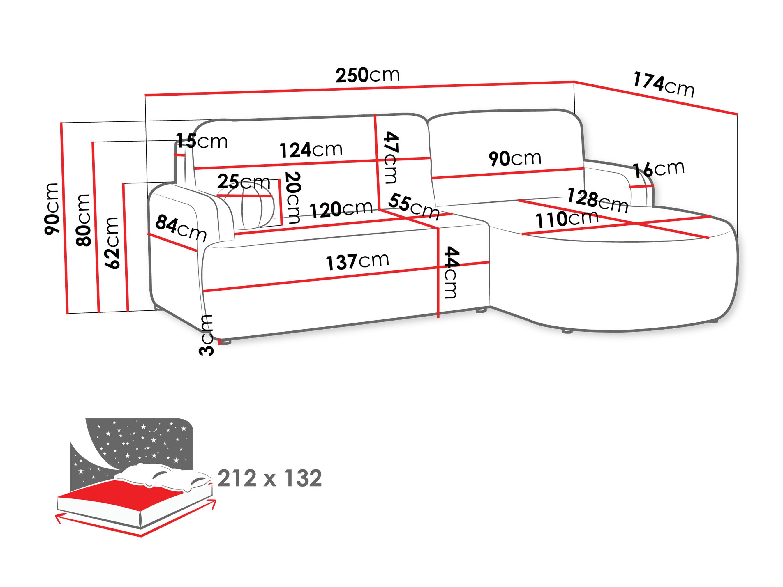 Canapé d'angle Comfivo Popis (Lumo 65)