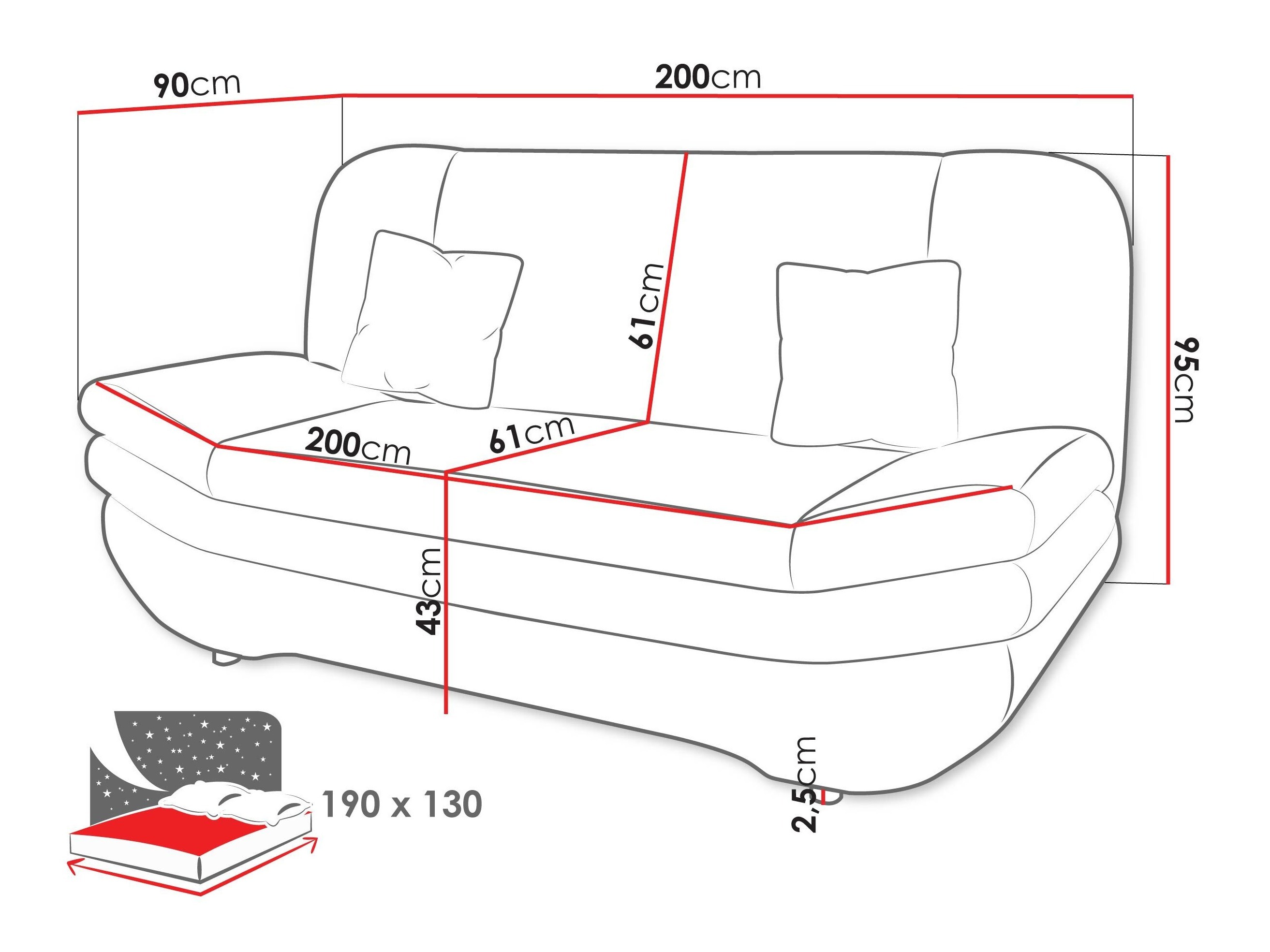 Canapé convertible Comfivo Silva (Margo 227.09)