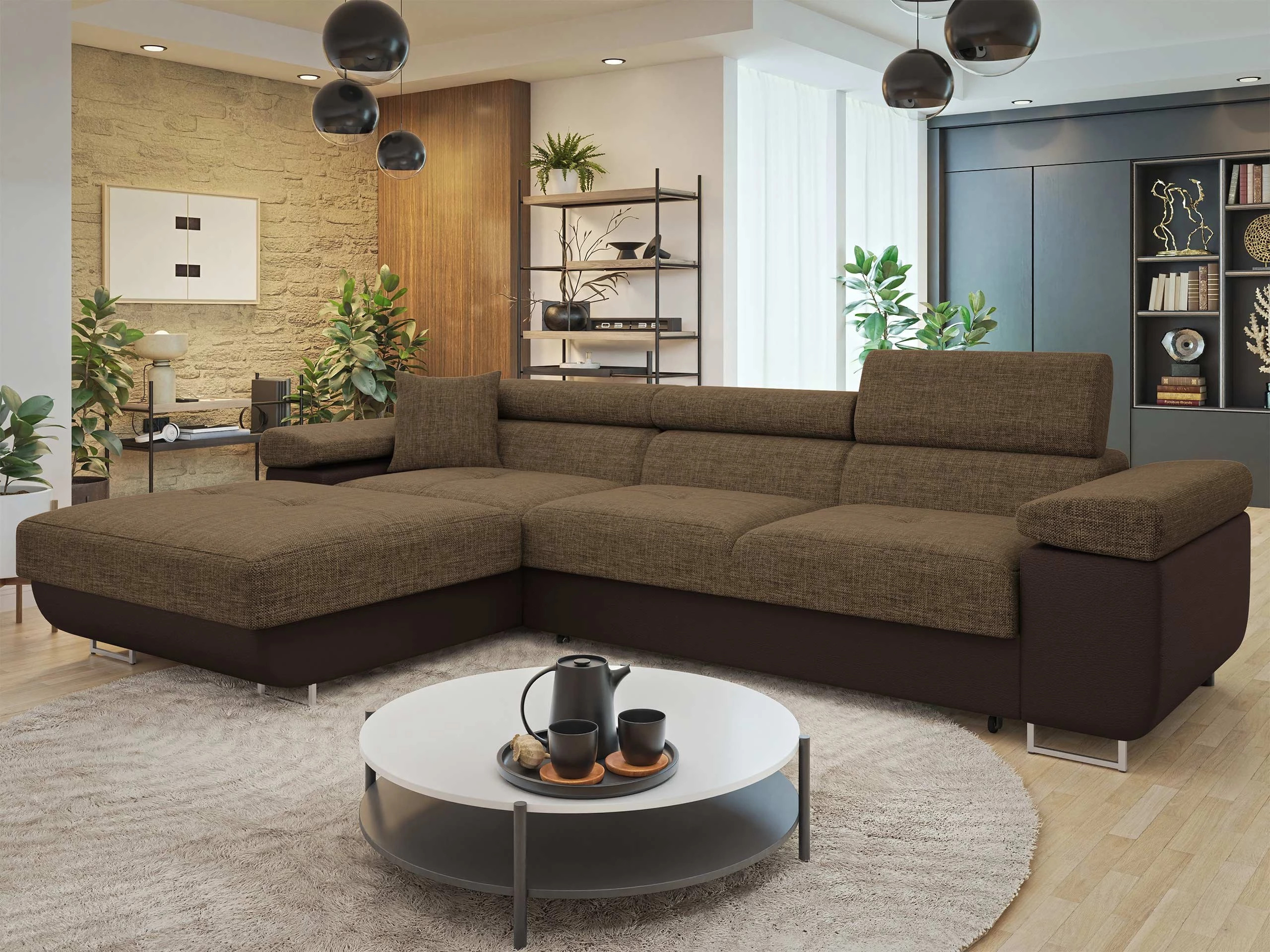 Canapé d'angle Comfivo Vinetum II (Soft 066 + Lux 03)