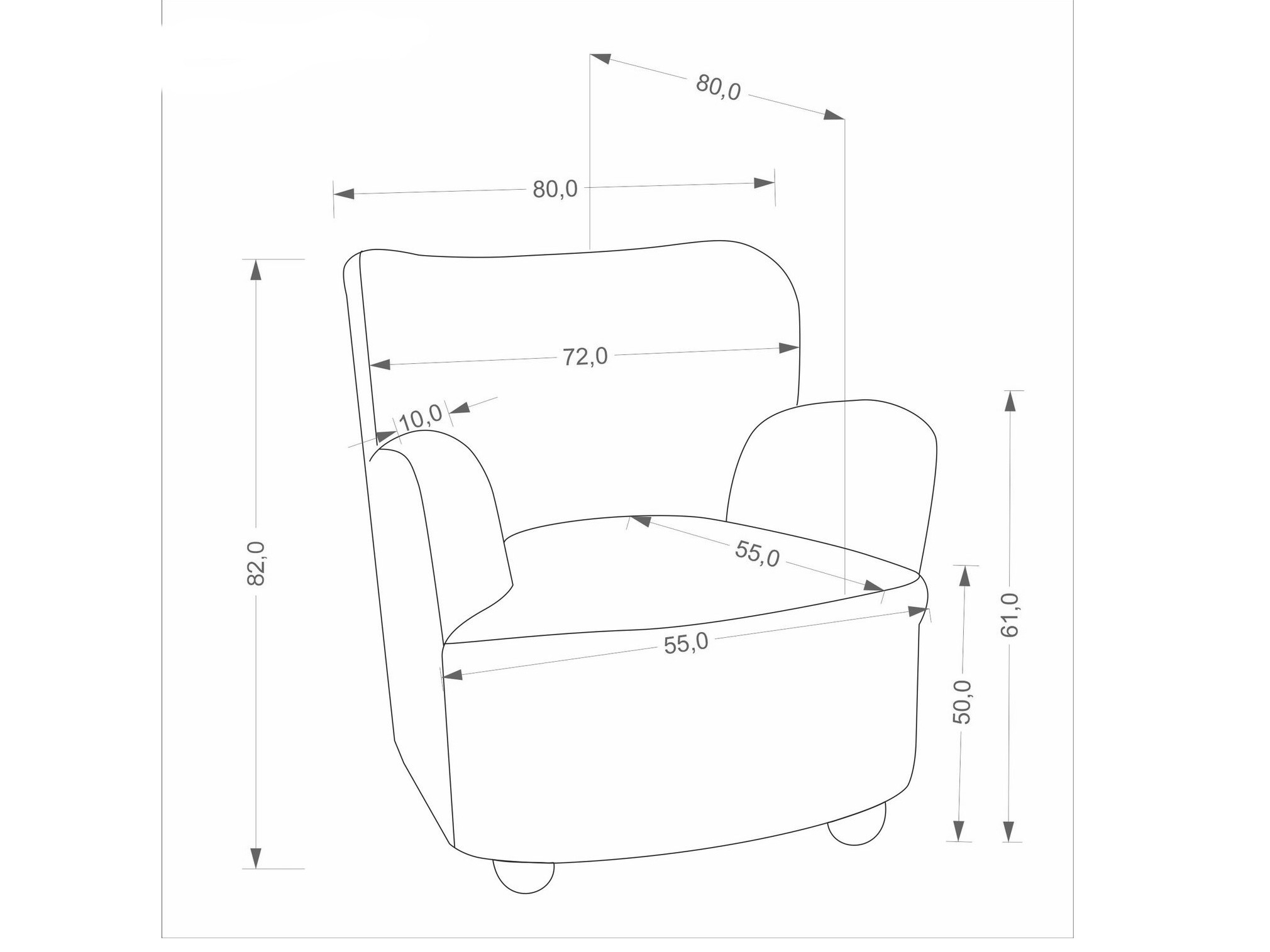 Fauteuil Houston 2097 (Brun clair)