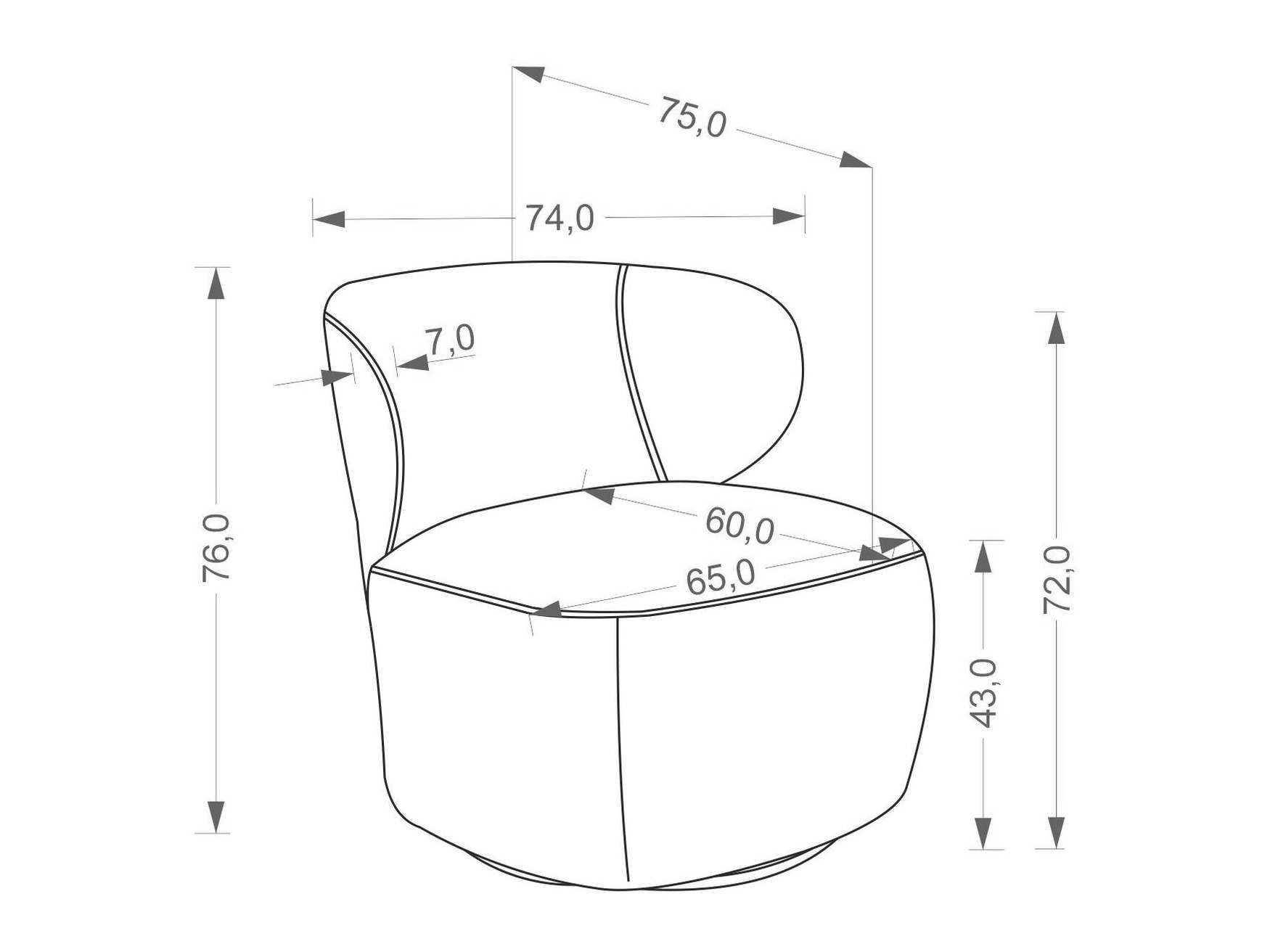 Fauteuil Houston 2098 (Beige)