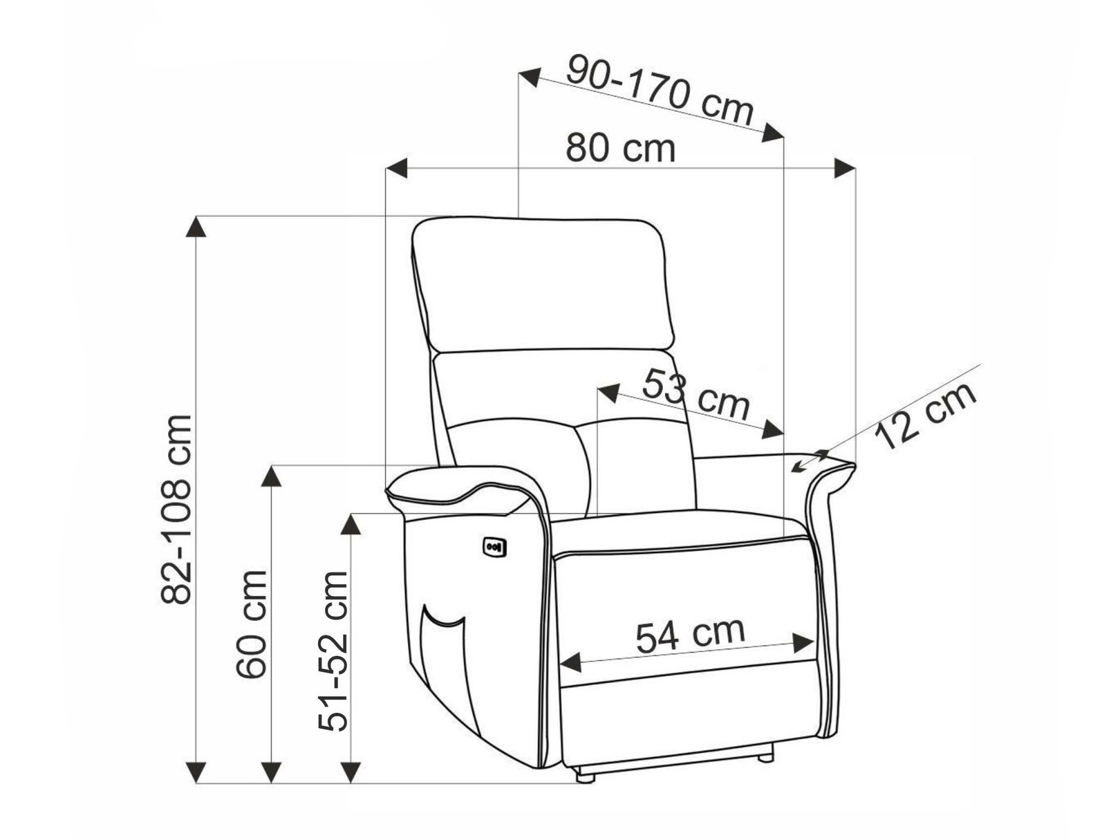 Fauteuil inclinable Houston 1979 (Gris)