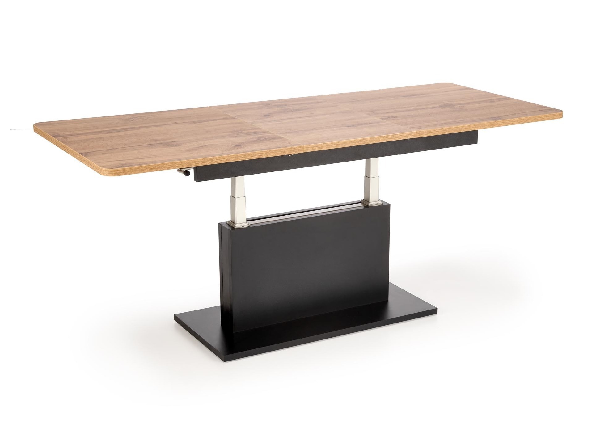 Table basse transformable Houston 1253 (Chêne wotan + Noir)