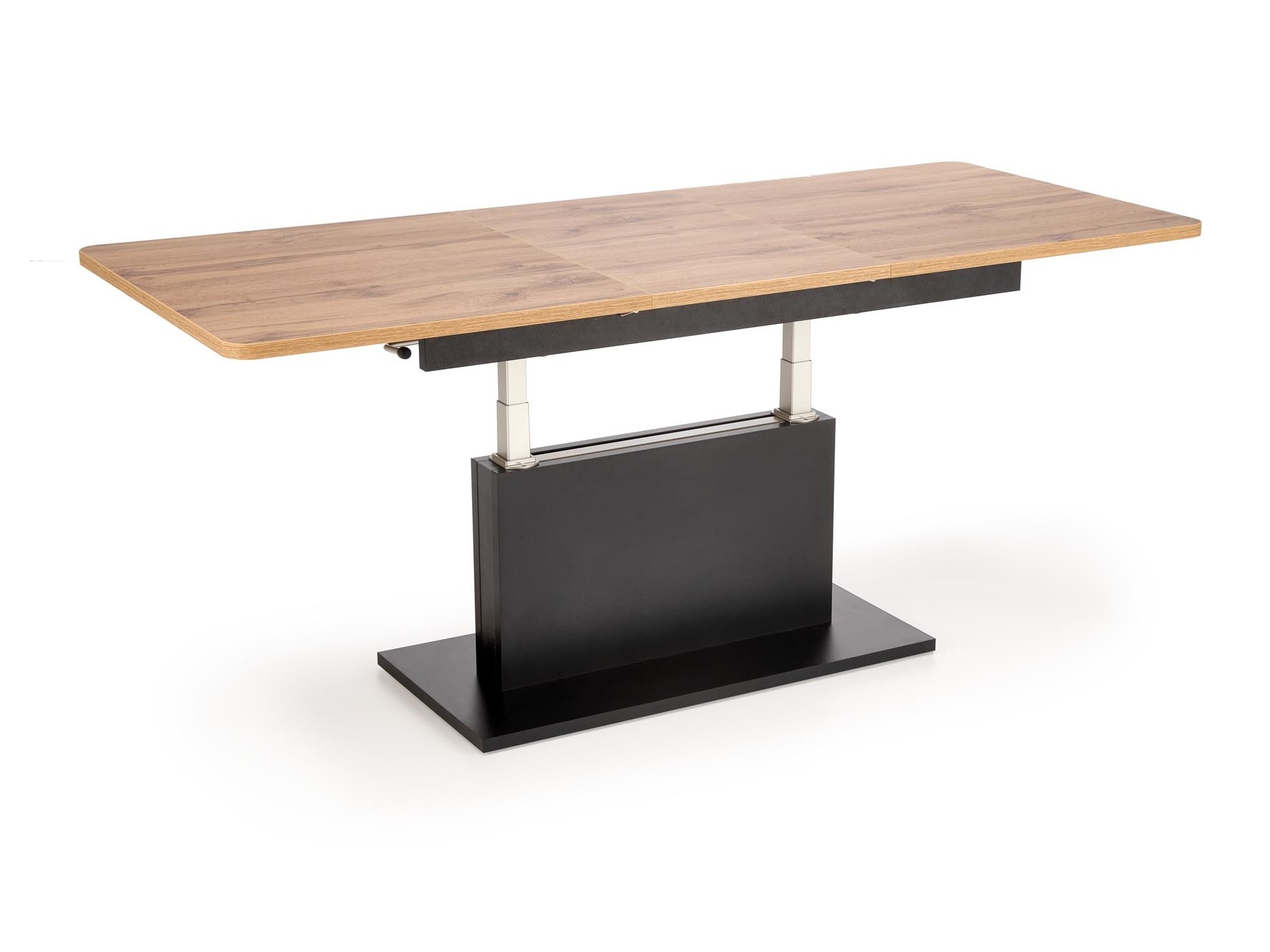 Table basse transformable Houston 1253 (Chêne wotan + Noir)