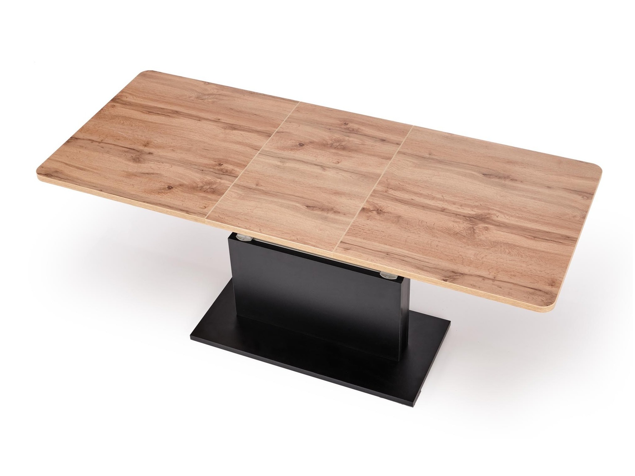 Table basse transformable Houston 1253 (Chêne wotan + Noir)