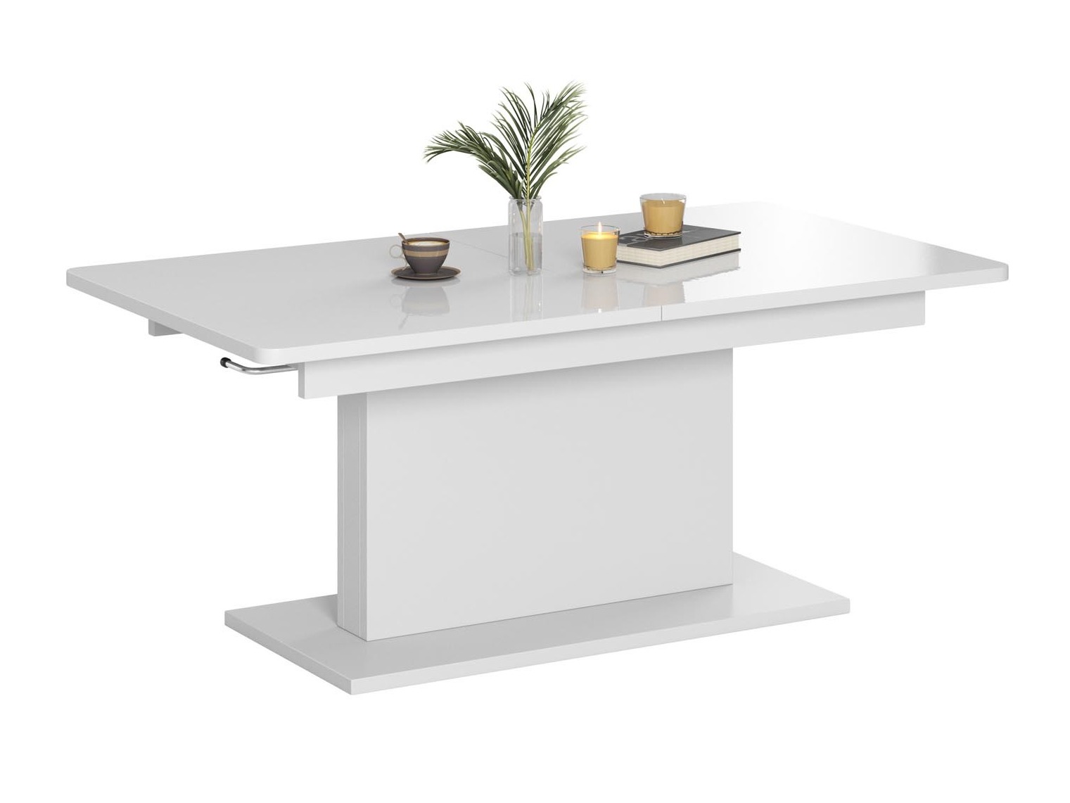 Table basse transformable Houston 1253 (Mat blanc)