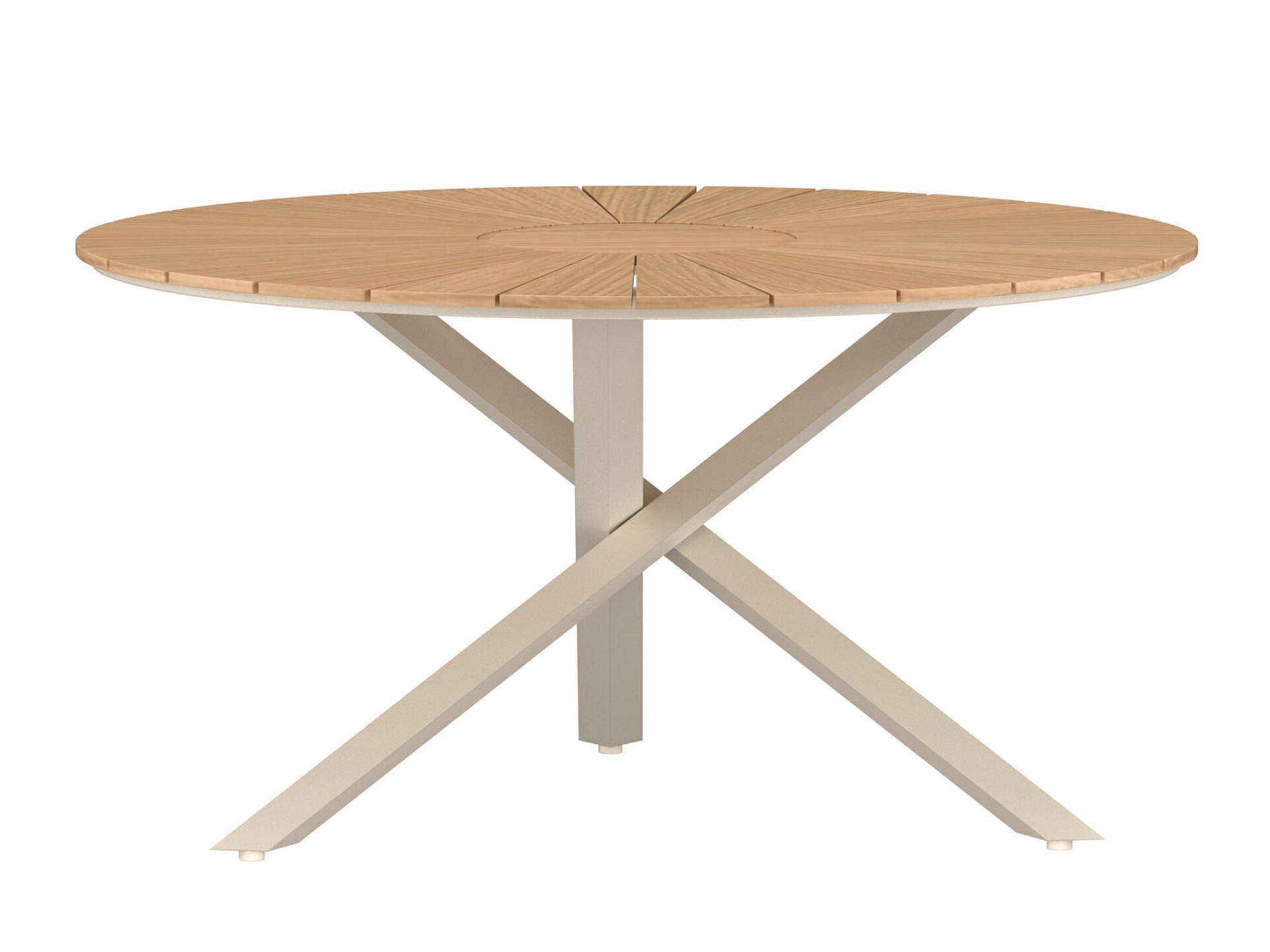 Table de jardin Dallas 5223 (Beige + Teck)