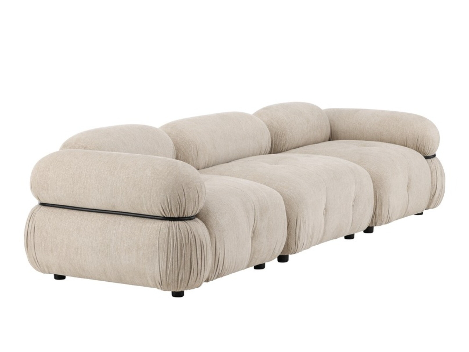 Canapé modulaire Evardale 104 (Beige + Noir)