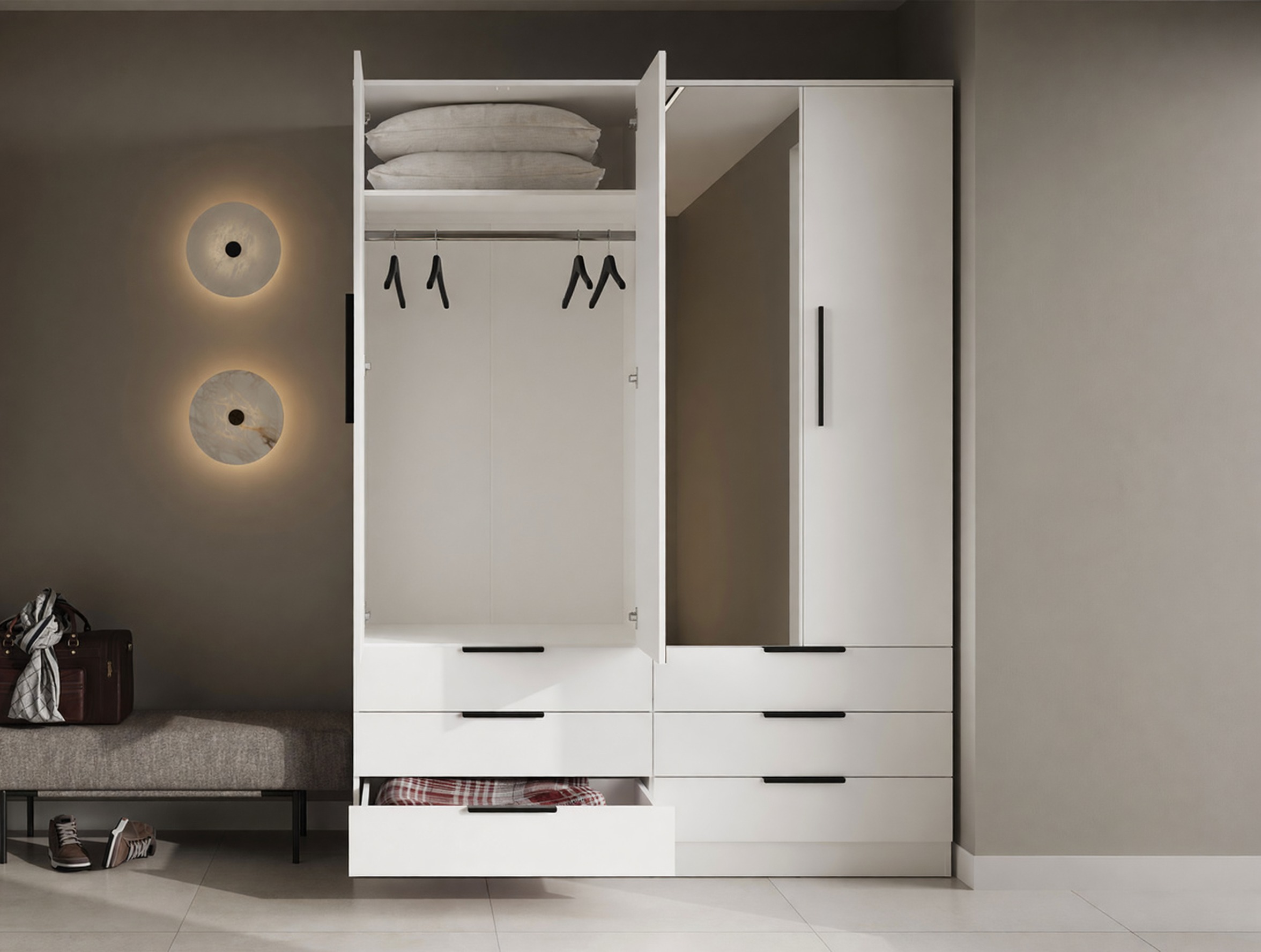 Armoire Fresno 182 (Blanc)