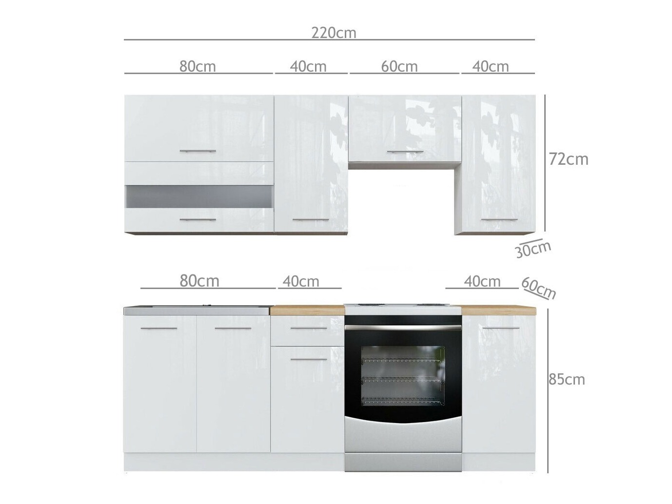 Cuisine complète modulaire Tiffa White 117
