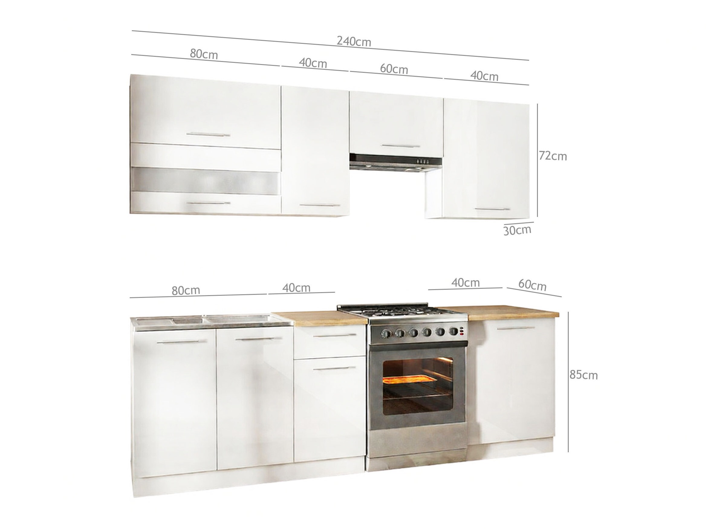 Cuisine complète modulaire Tiffa White 119