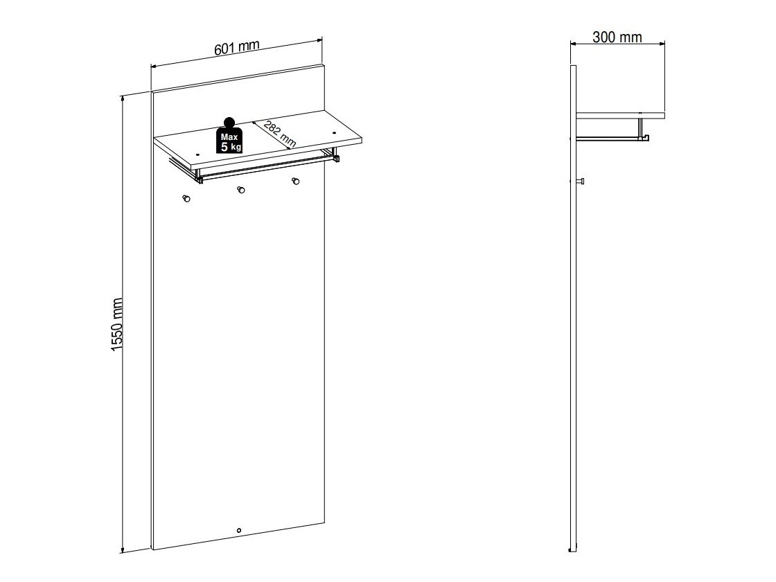 Meuble d'entrée Sondelu 103