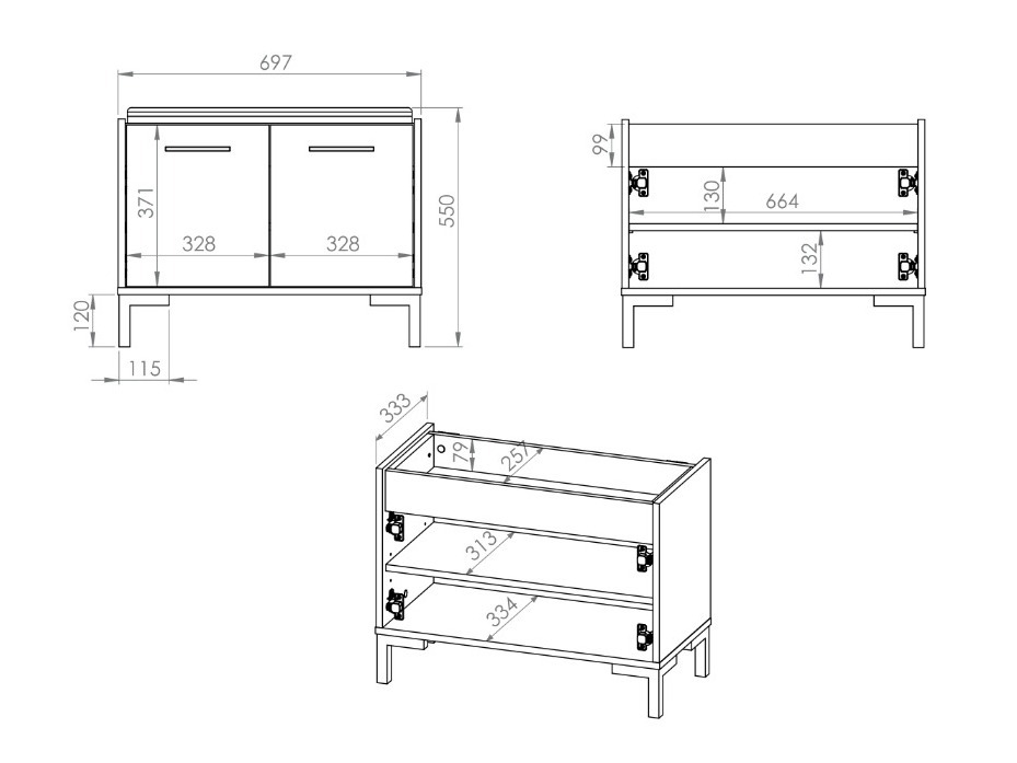 Meuble d'entrée Fiolevo 105