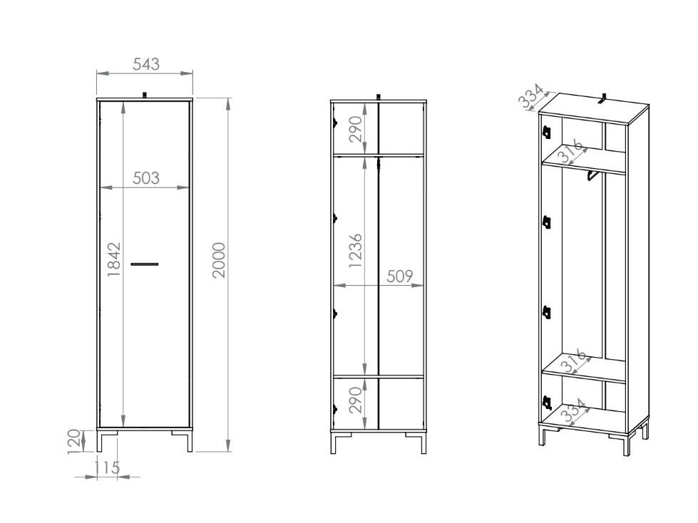 Meuble d'entrée Fiolevo 106