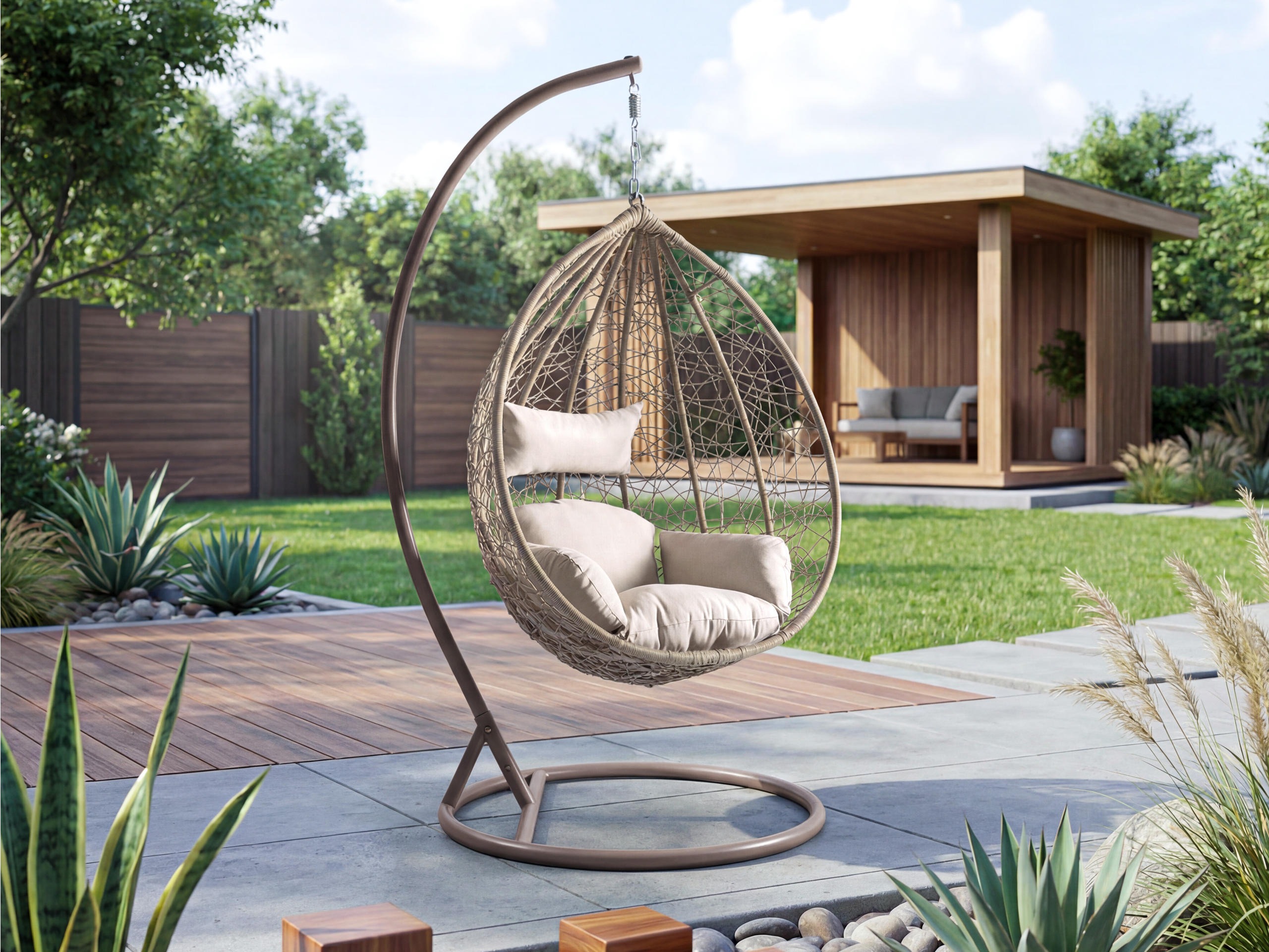 Chaise suspendu Miramar 137 (Beige)