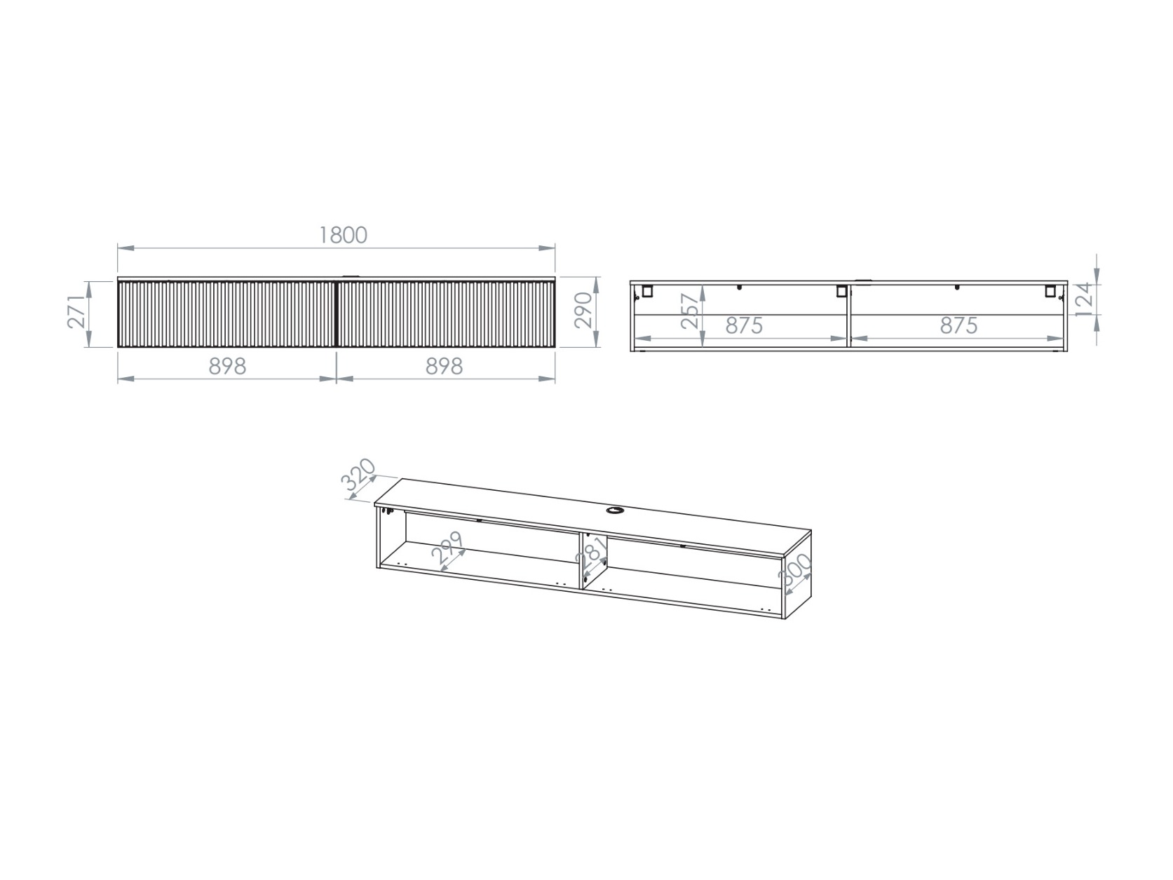 Meuble TV Marmeli 132