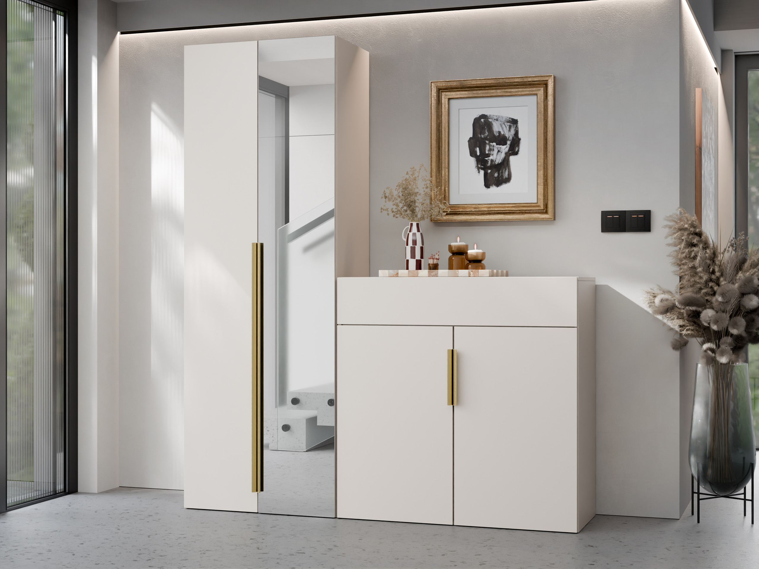Meuble d'entrée Comfivo 581 (Beige)
