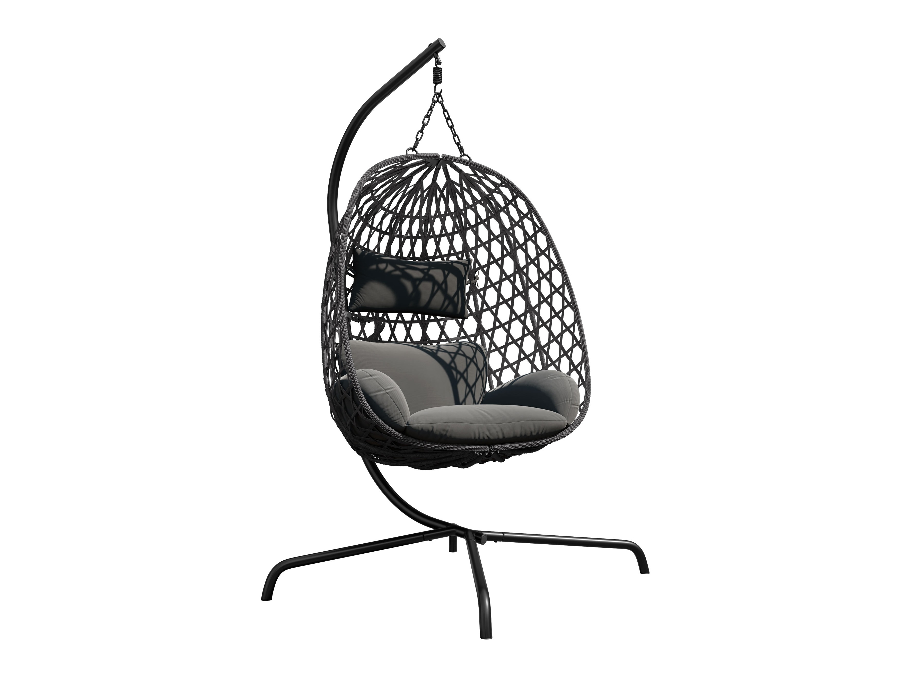 Chaise suspendu Magistra (Gris foncé + Noir)