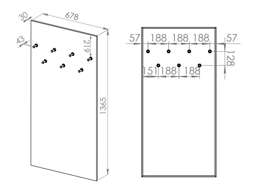 Meuble d'entrée Marmeli 134