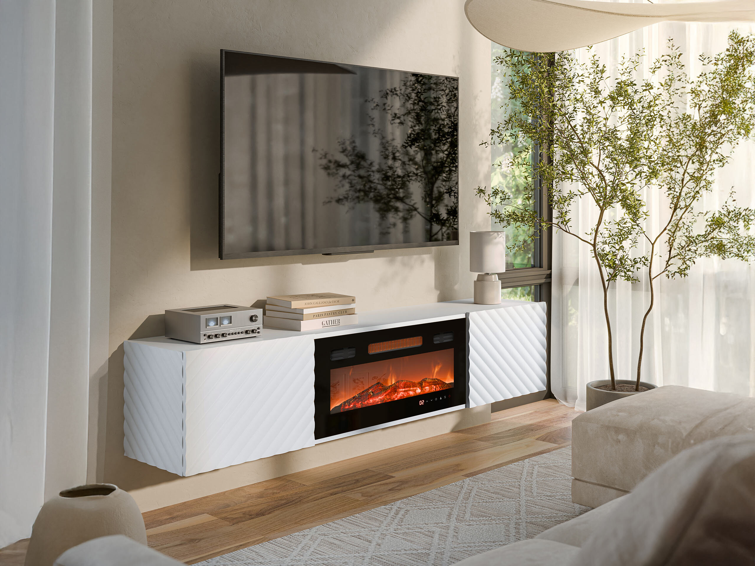 Meuble TV Charlotte 207 (Blanc)