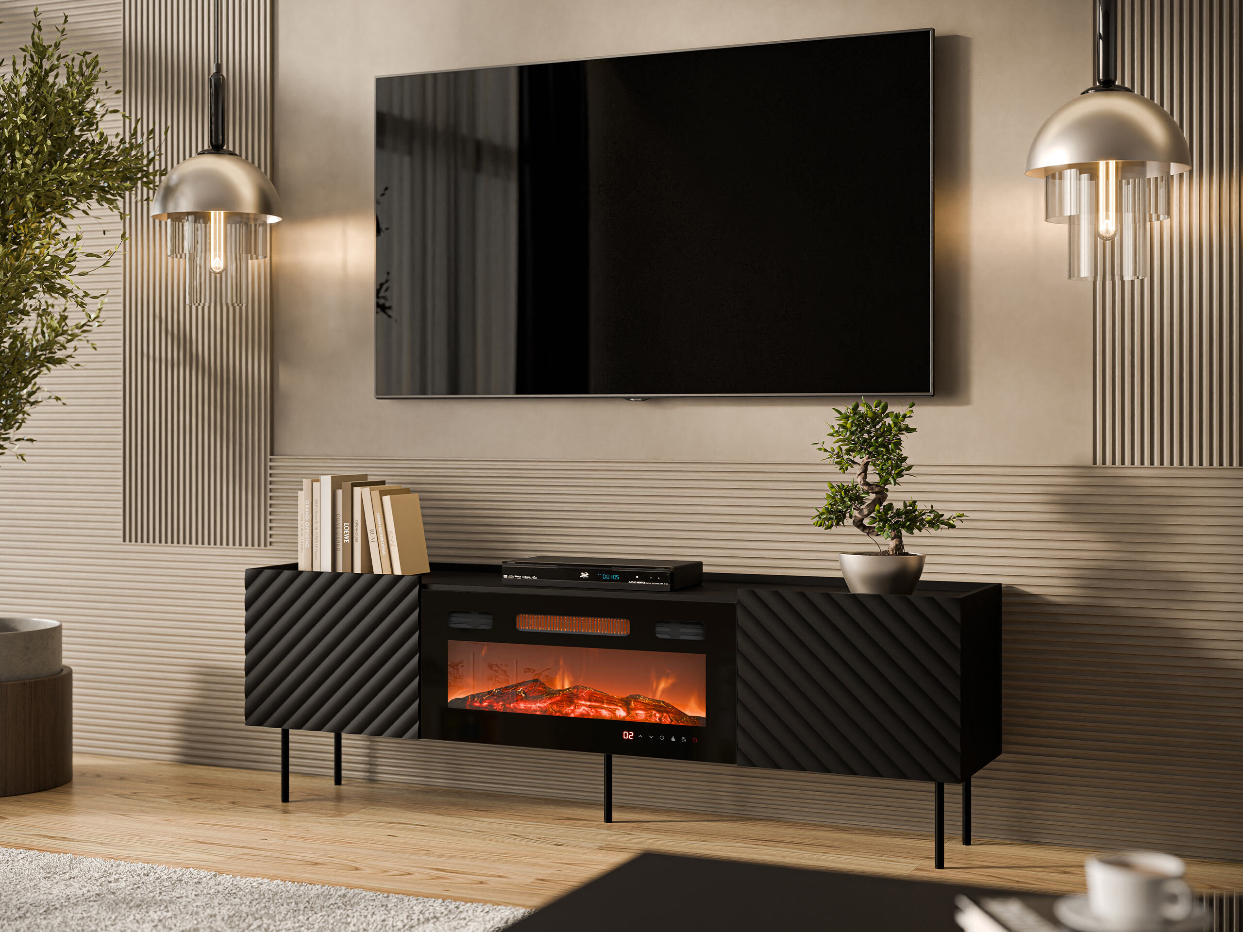 Meuble TV Sillen III (Noir)
