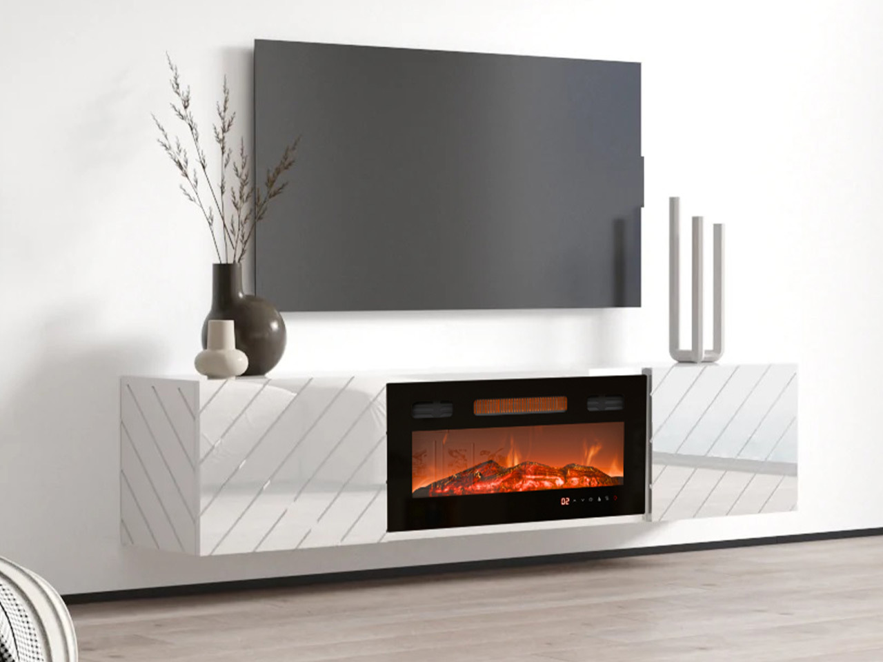Meuble TV Mensura (Blanc + Noir)
