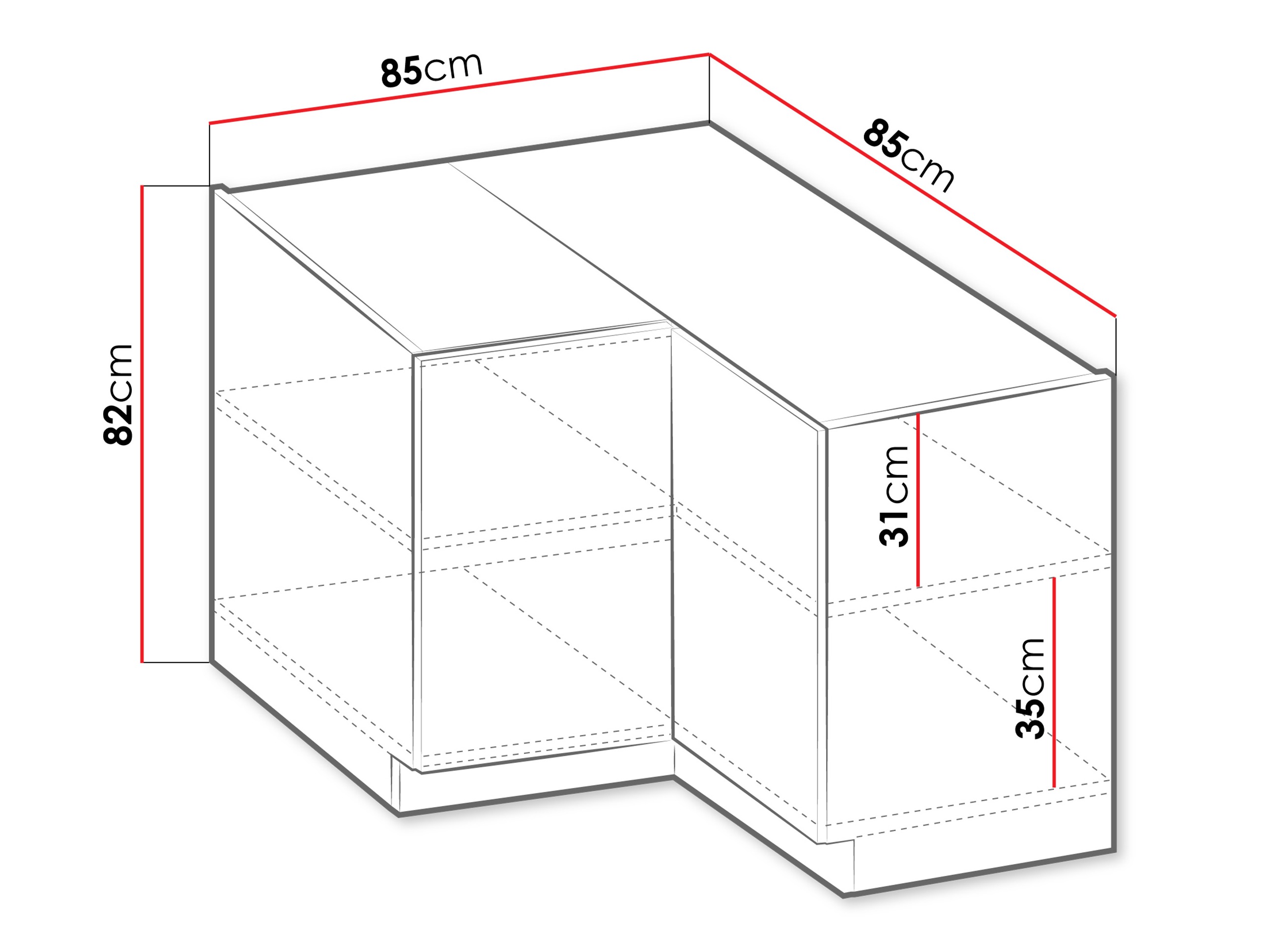 Armoire d'angle modulaire Sole 151