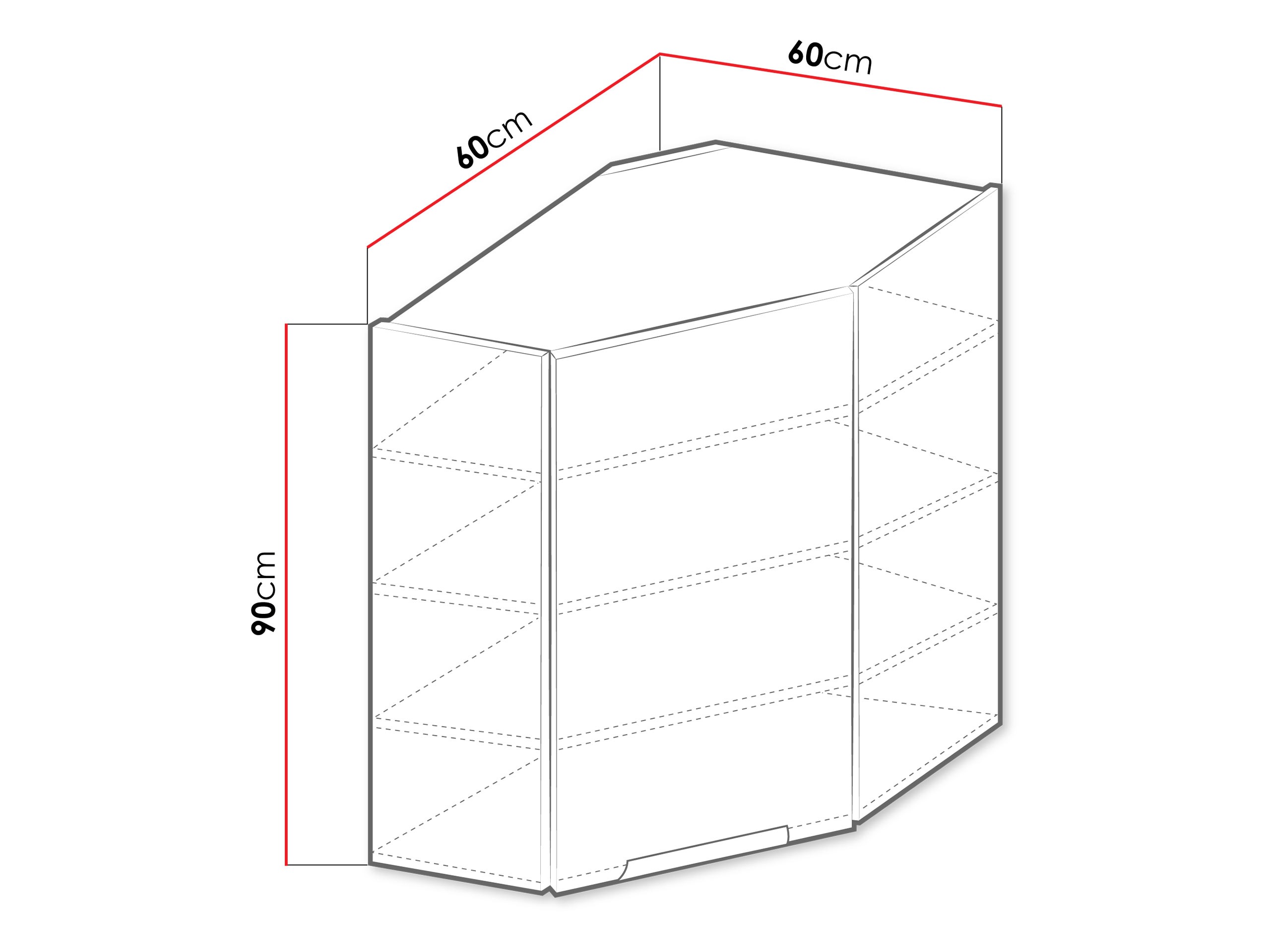 Armoire d'angle murale modulaire Sole 144