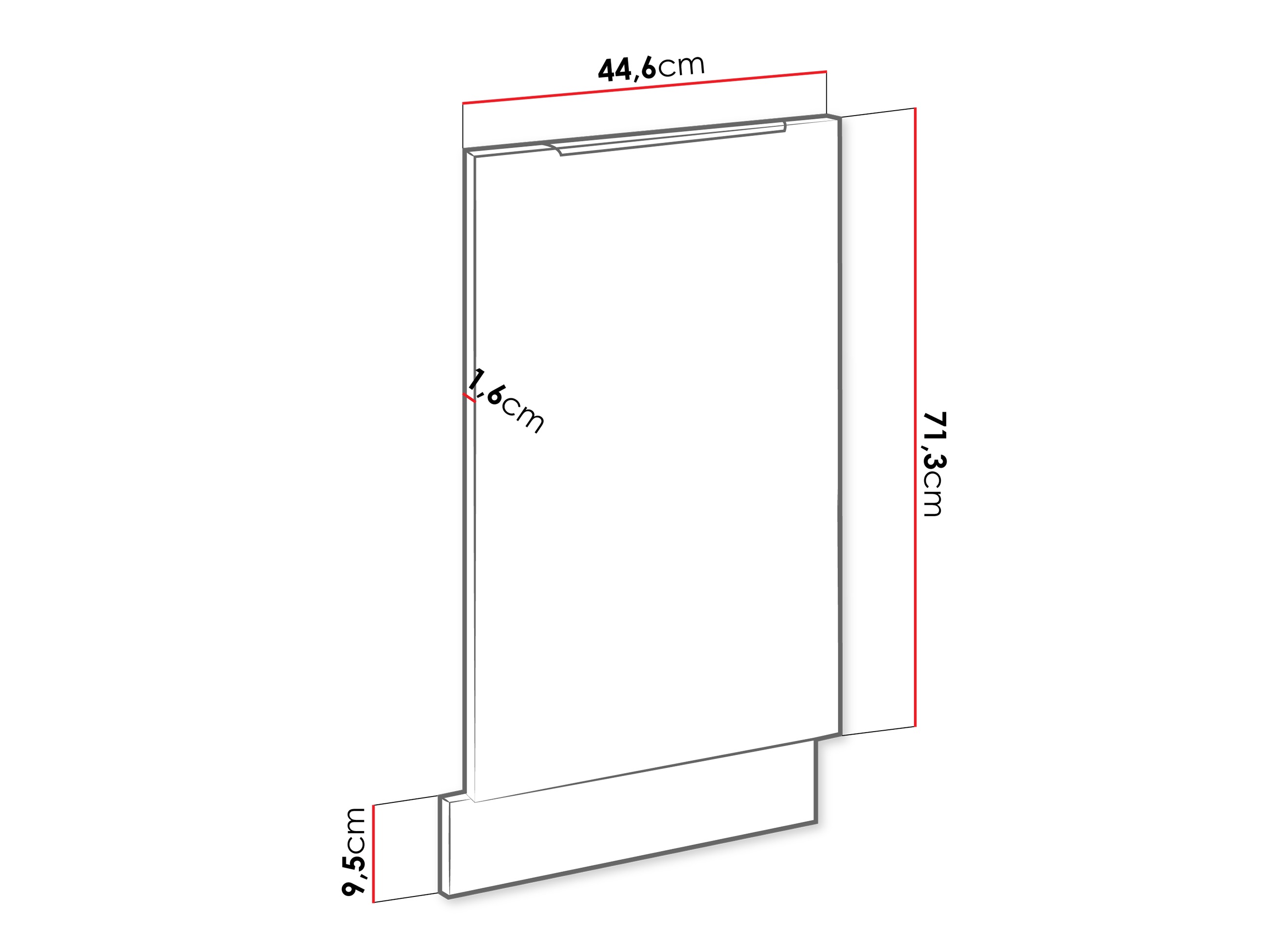 Porte lave-vaisselle Sole 156