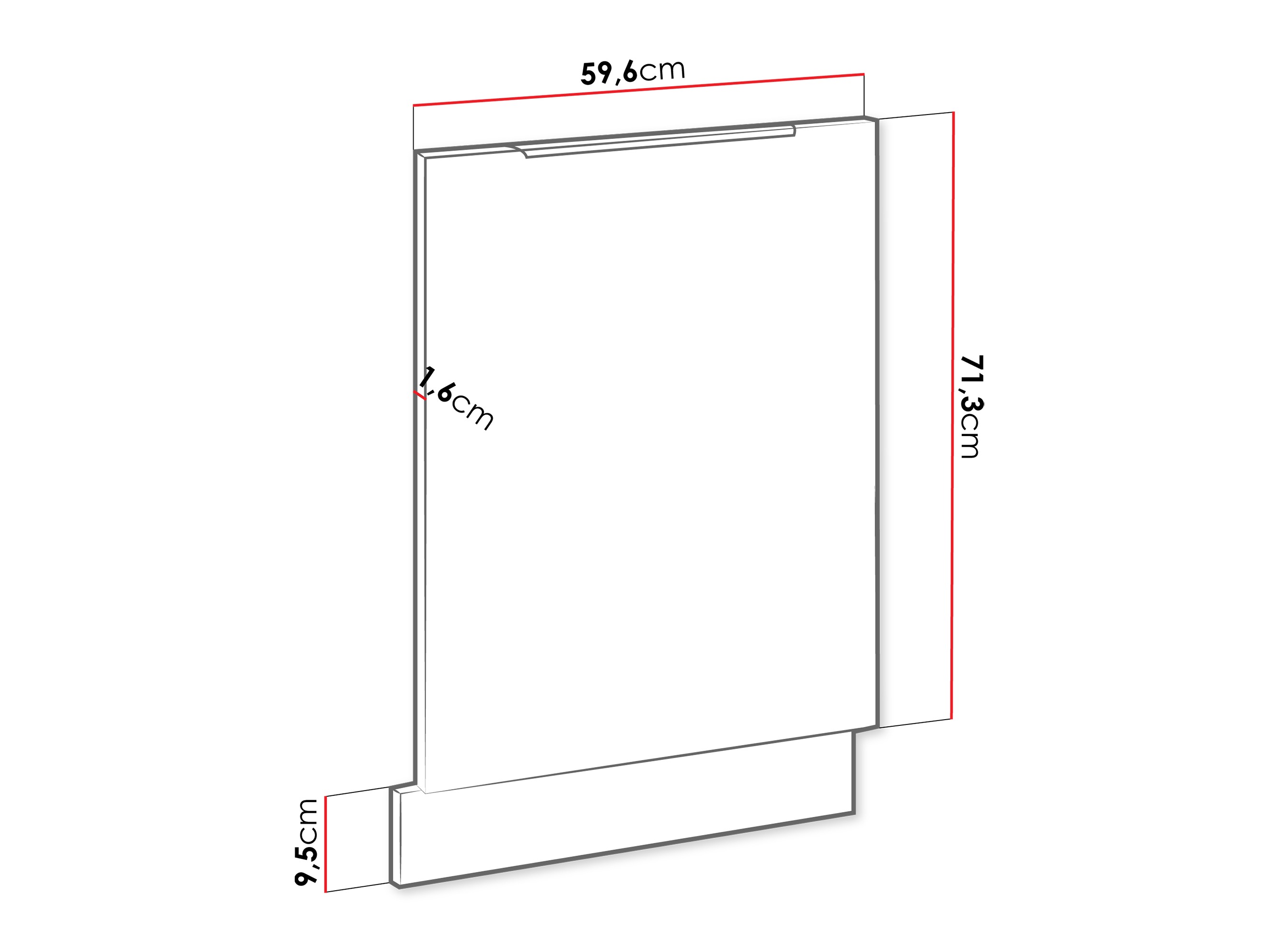 Porte lave-vaisselle Sole 157
