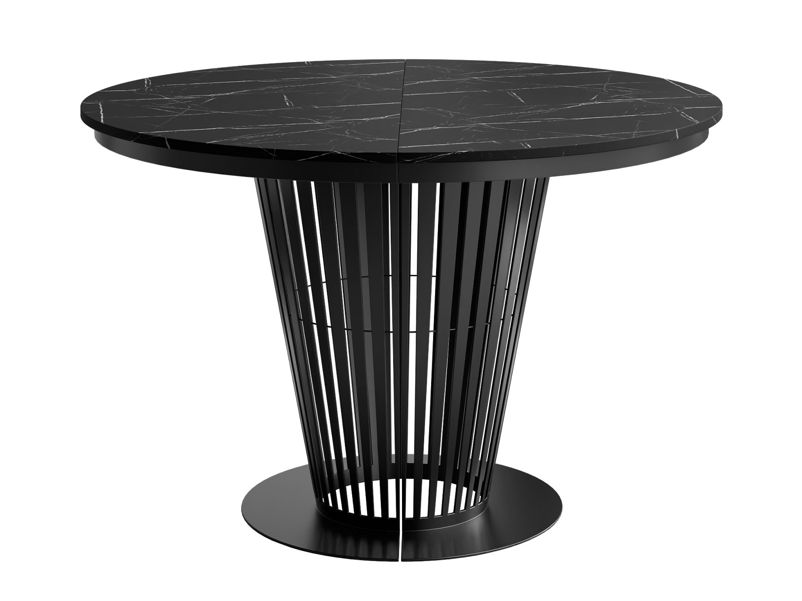 Table Oswego 179 (Noir + Marbre noir)