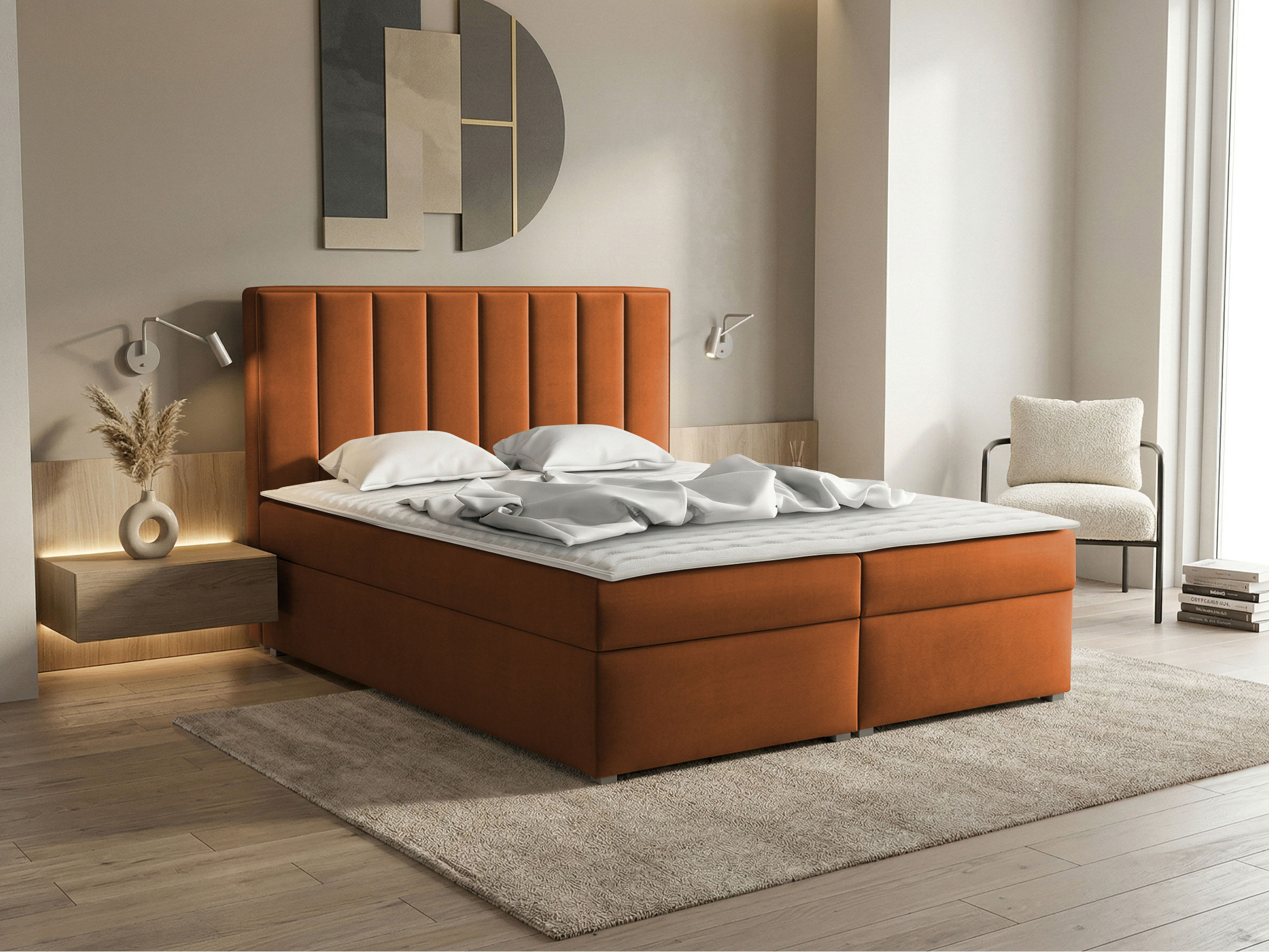 Lit boxspring Pomona 116 (Magic velours 2213)
