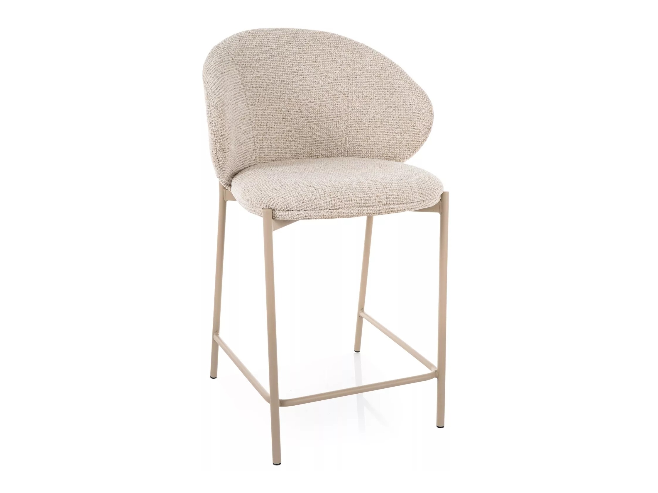 Chaise de bar mi-hauteur Detroit 947 (Beige clair + Cachemire)