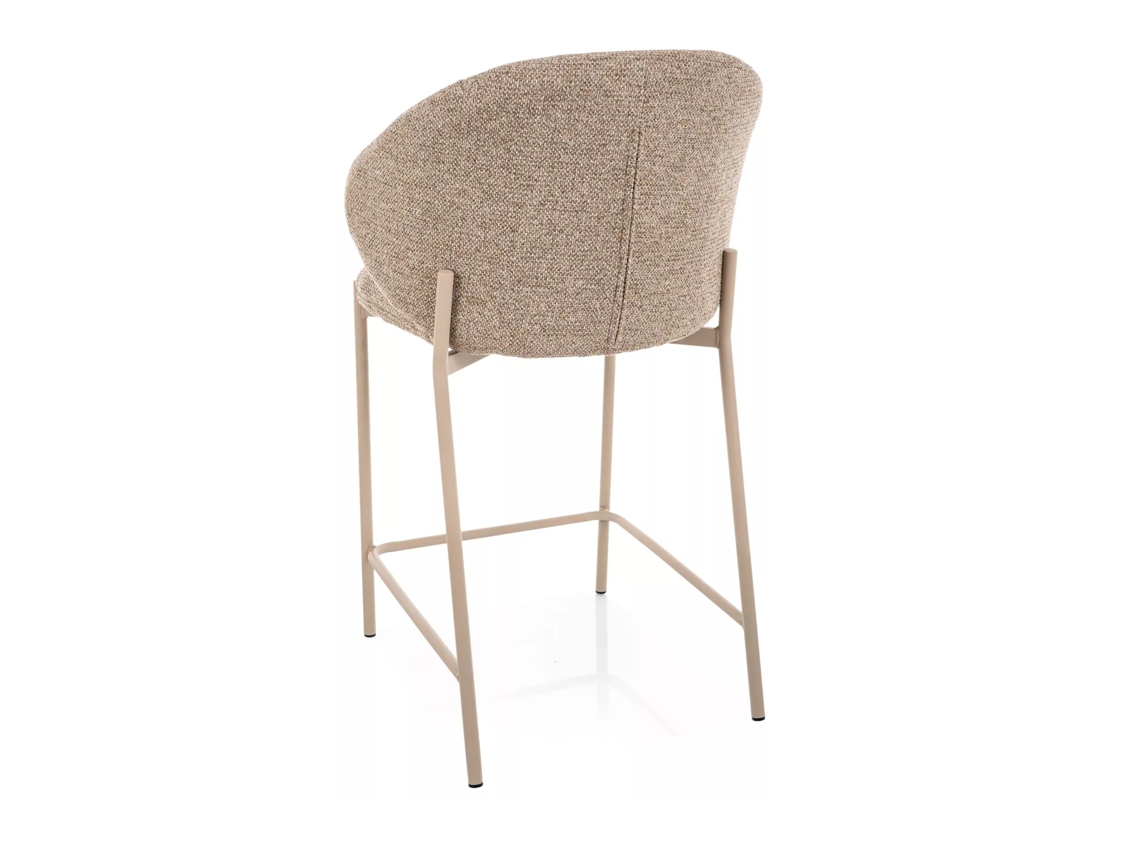 Chaise de bar mi-hauteur Detroit 947 (Brun clair + Cachemire)
