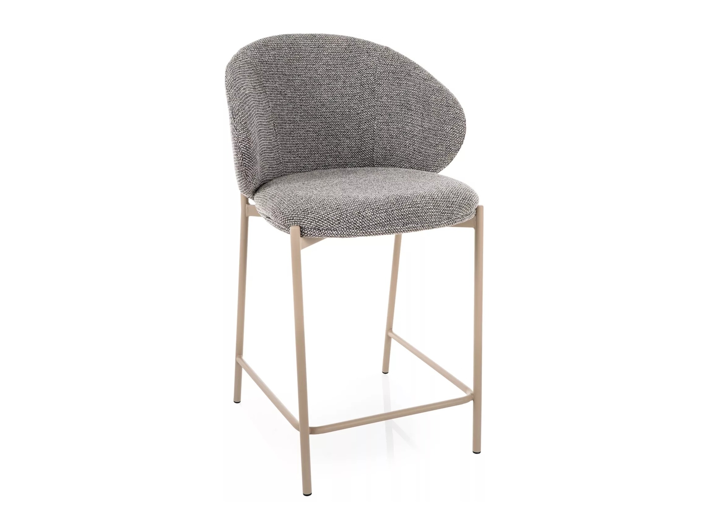 Chaise de bar mi-hauteur Detroit 947 (Gris + Cachemire)