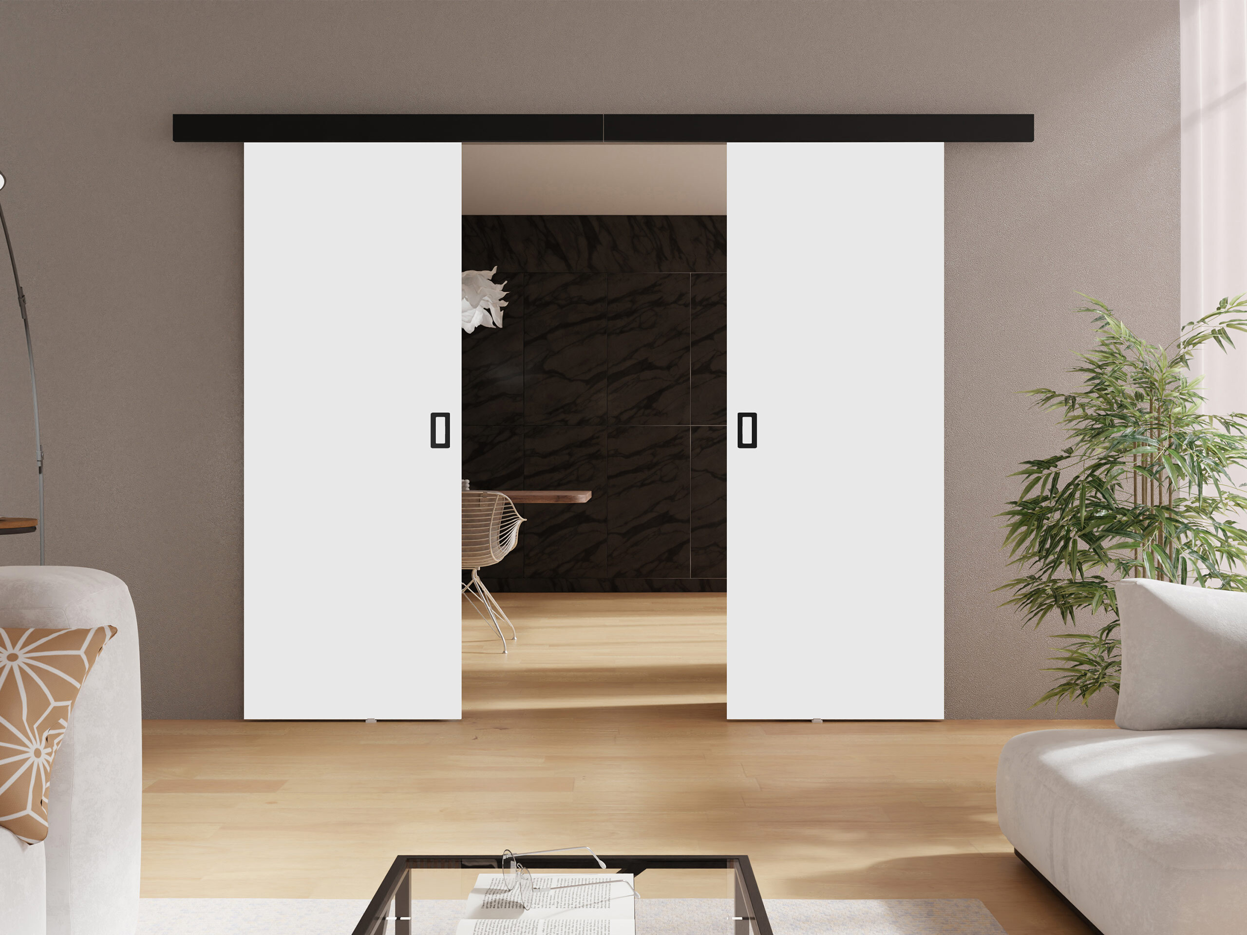Porte coulissante Dover 200 (Blanc)