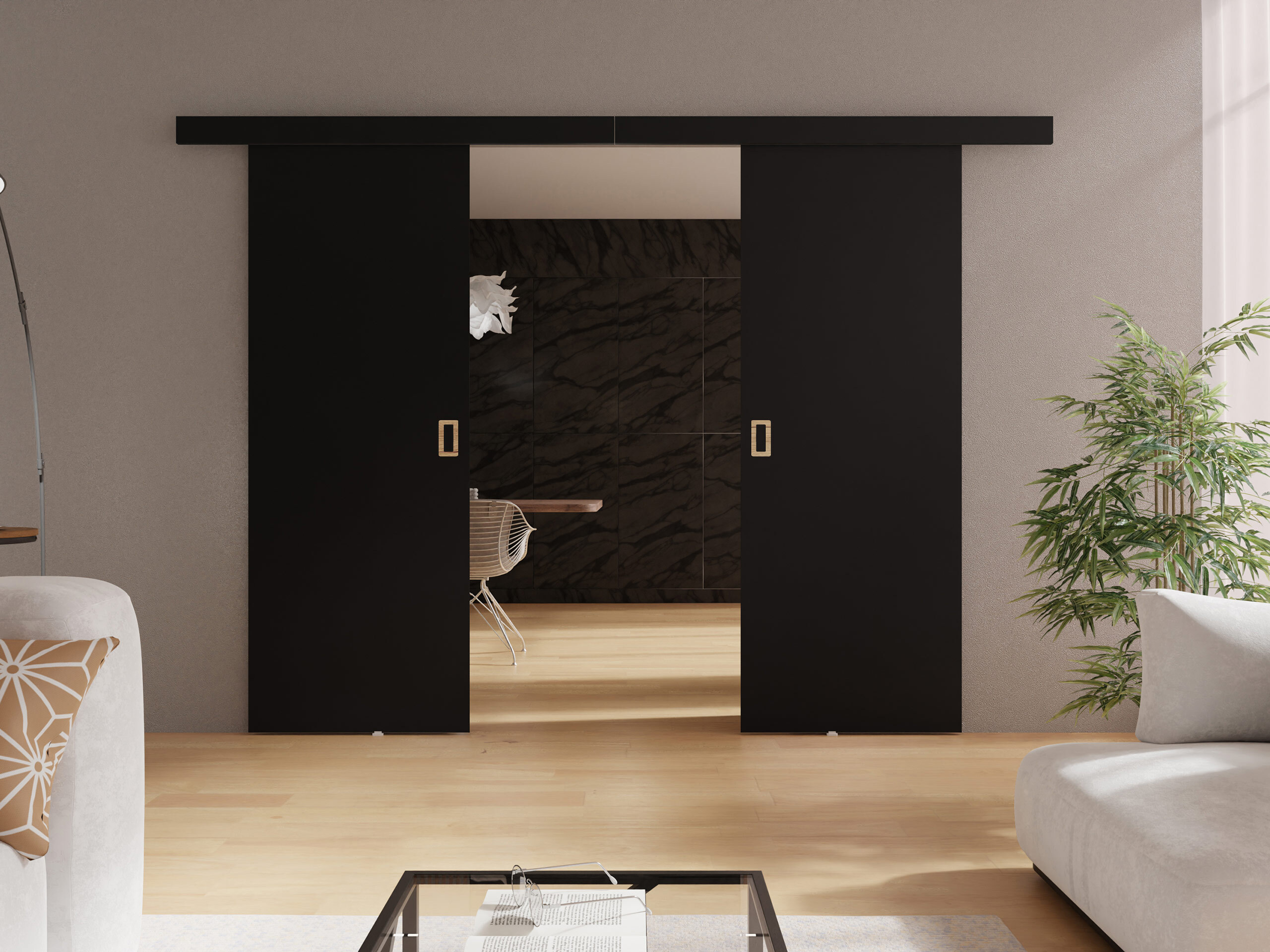 Porte coulissante Dover 200 (Noir)