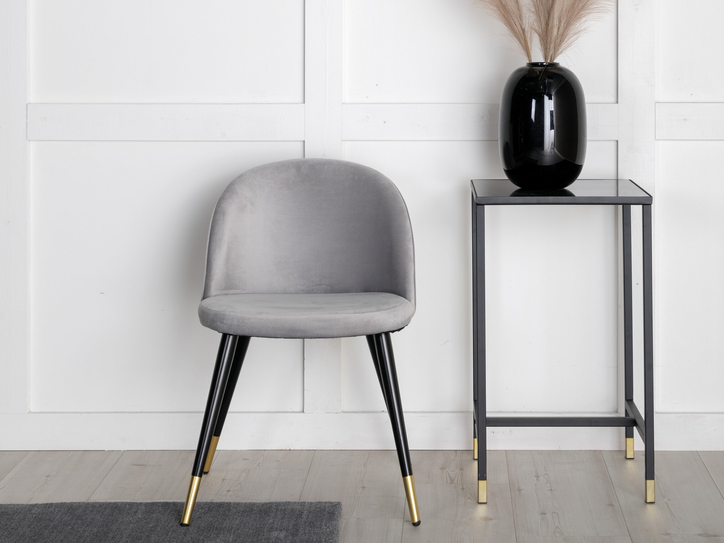 Chaise Dallas 137 (Gris + Noir)