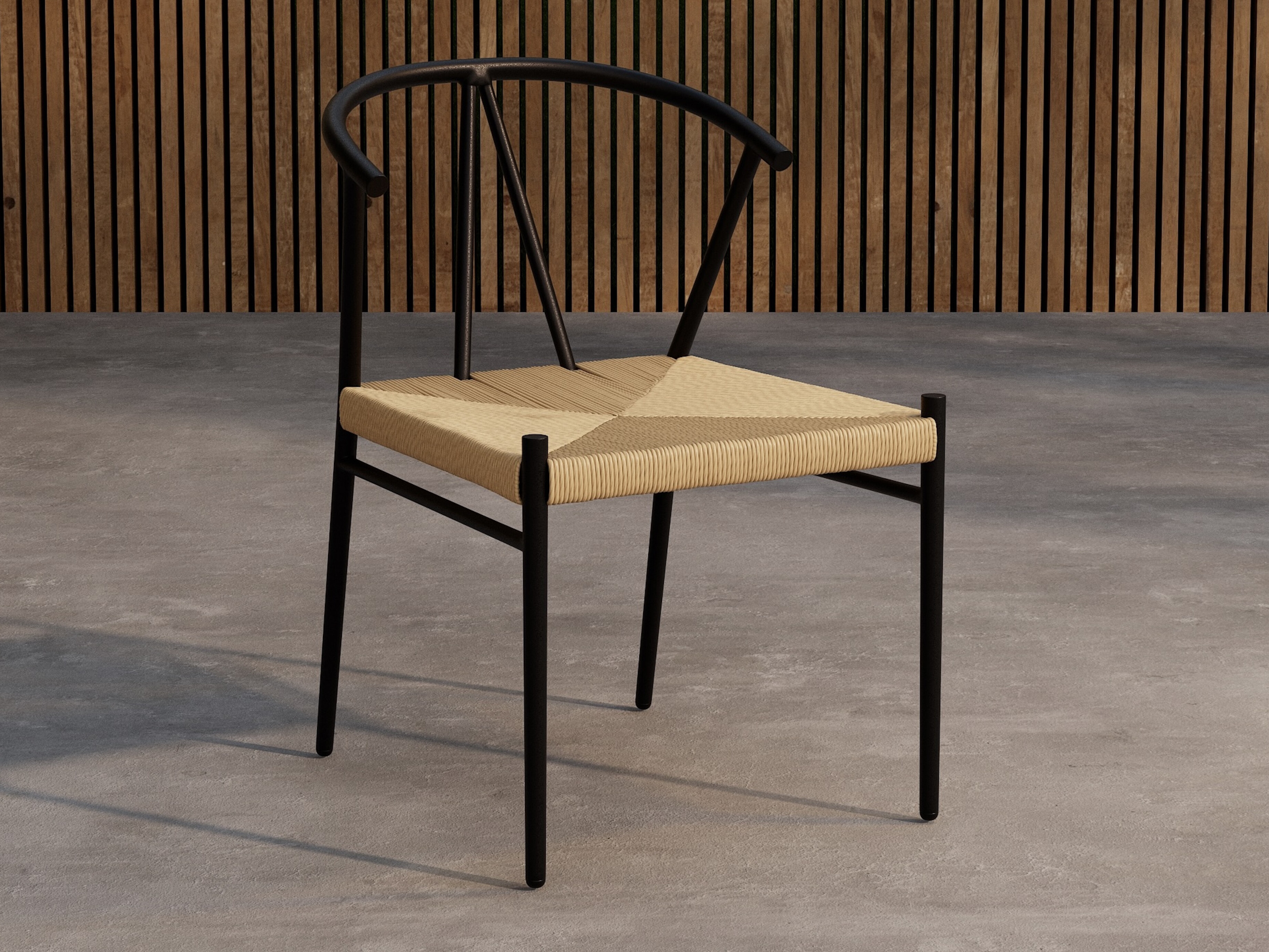 Chaise de jardin Dallas 5249 (Noir + Beige)