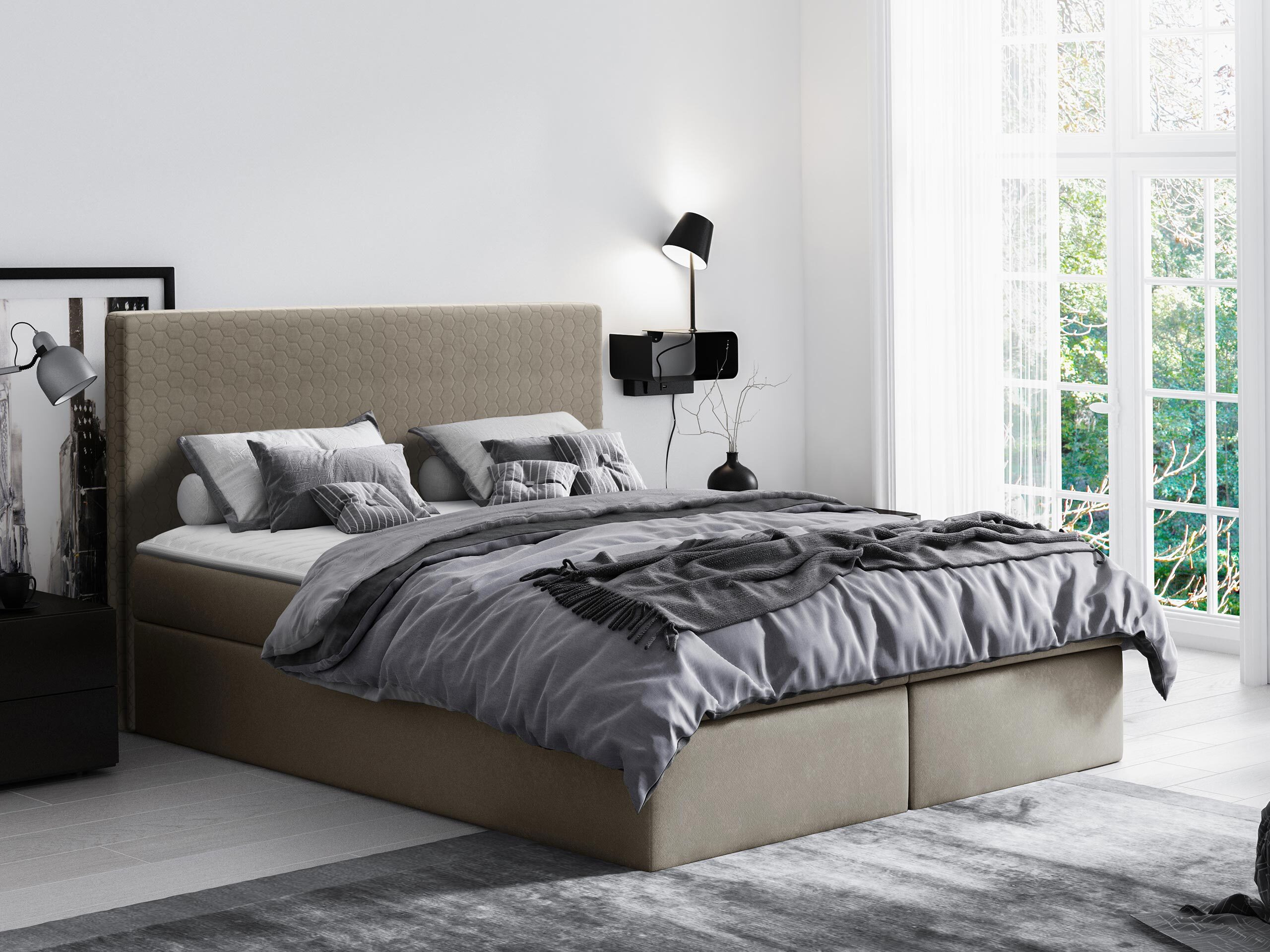 Lit boxspring Nix (Velluto 3)