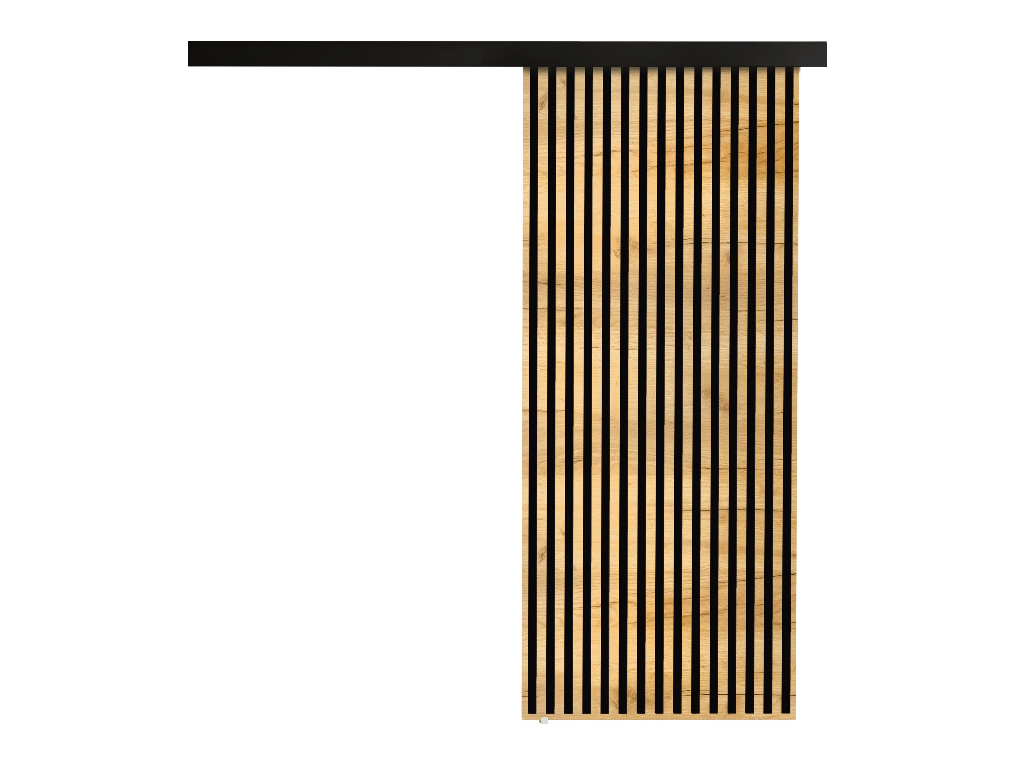 Porte coulissante Dover 202 (Chêne doré artisanal + Noir)