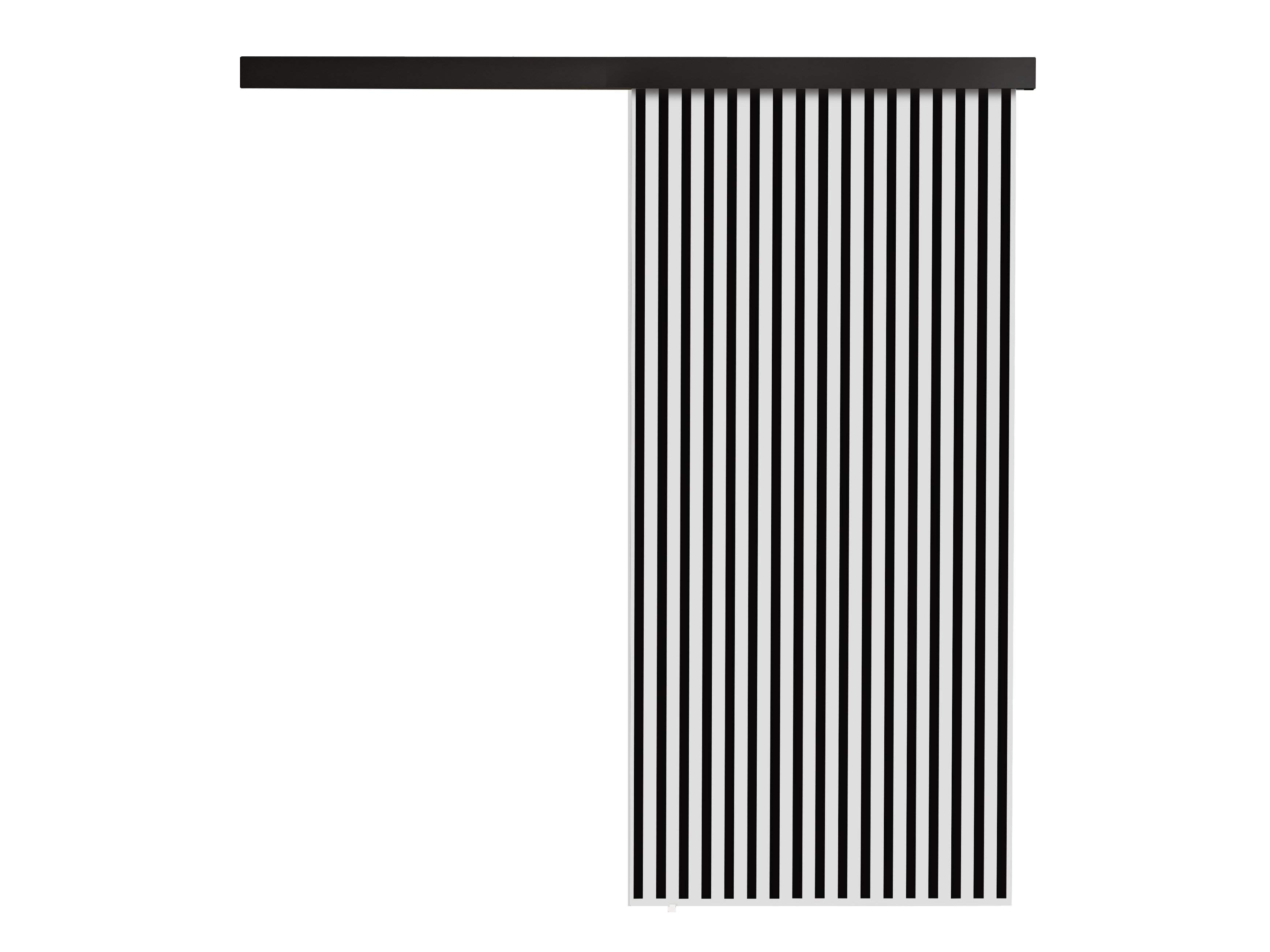 Porte coulissante Dover 203 (Blanc + Noir)