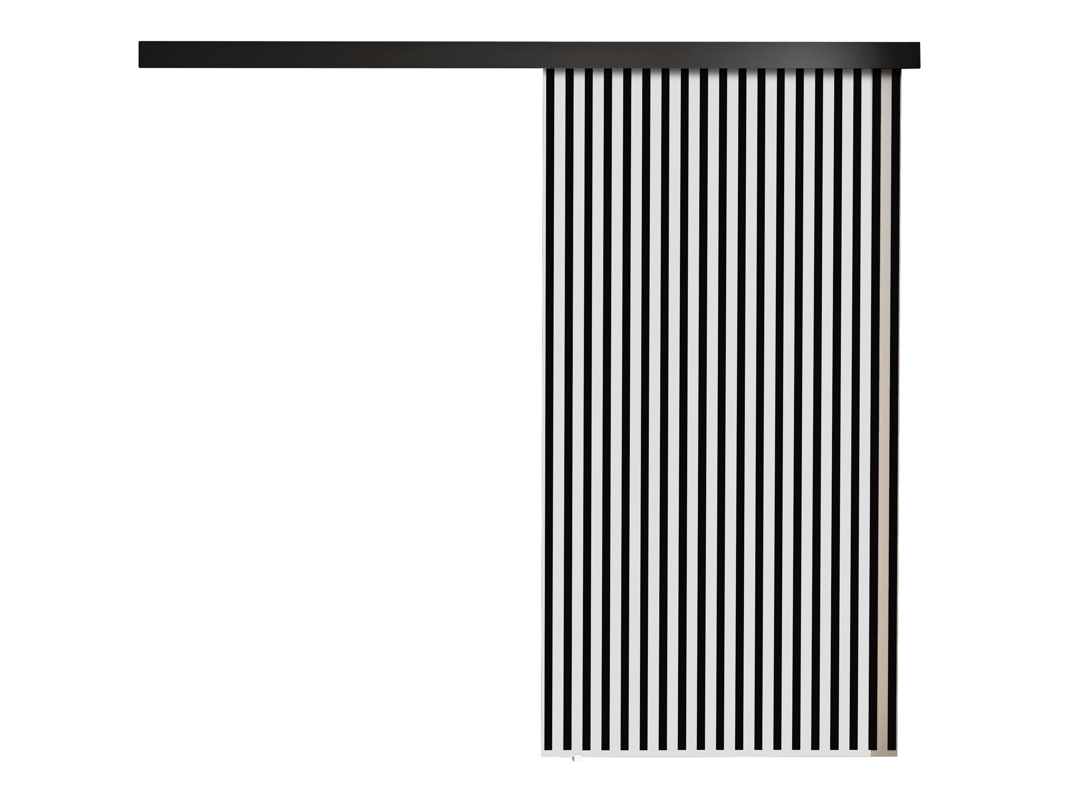 Porte coulissante Dover 204 (Blanc + Noir)