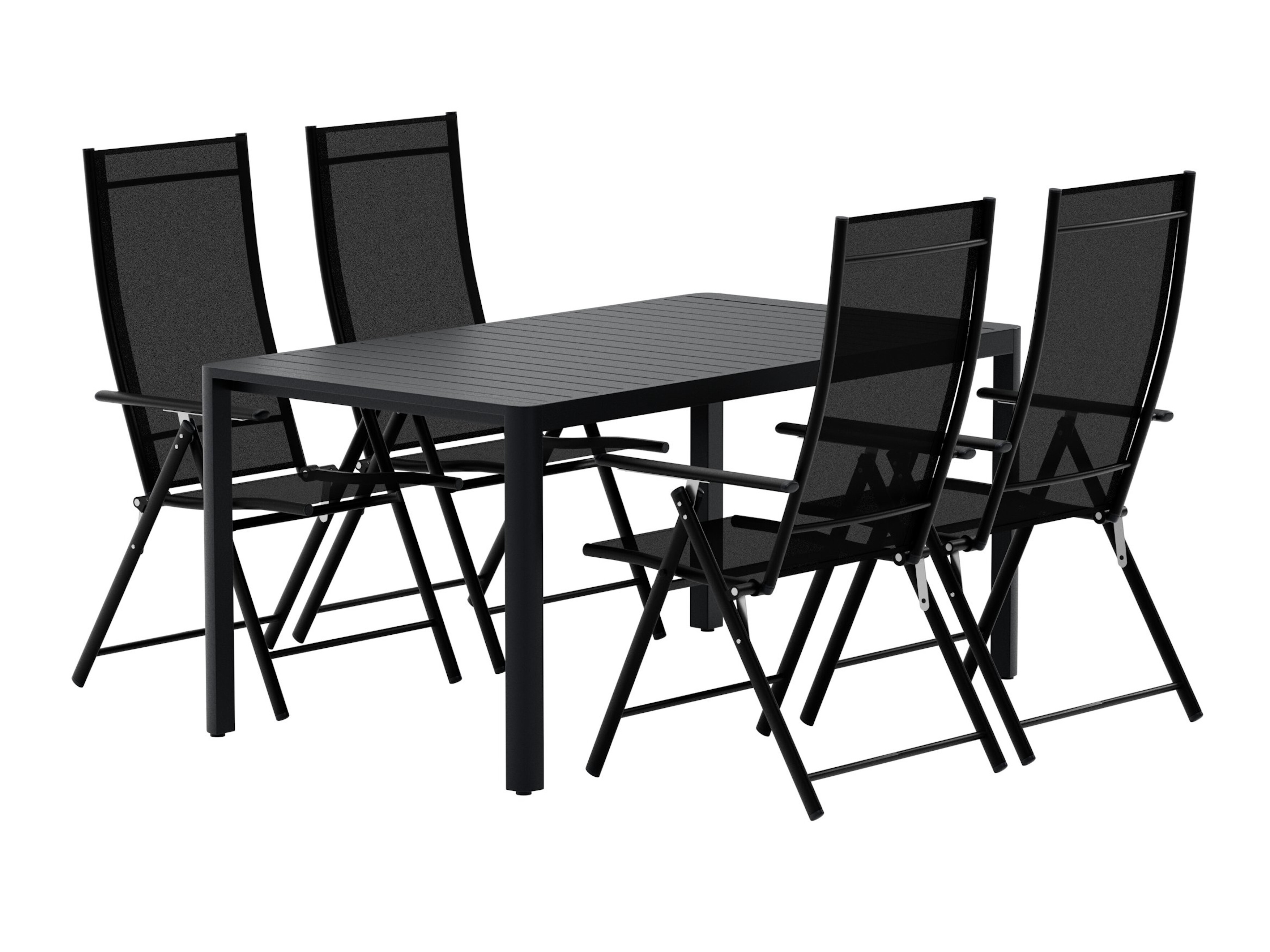 Ensemble table et chaises Dallas 5255 (Noir)