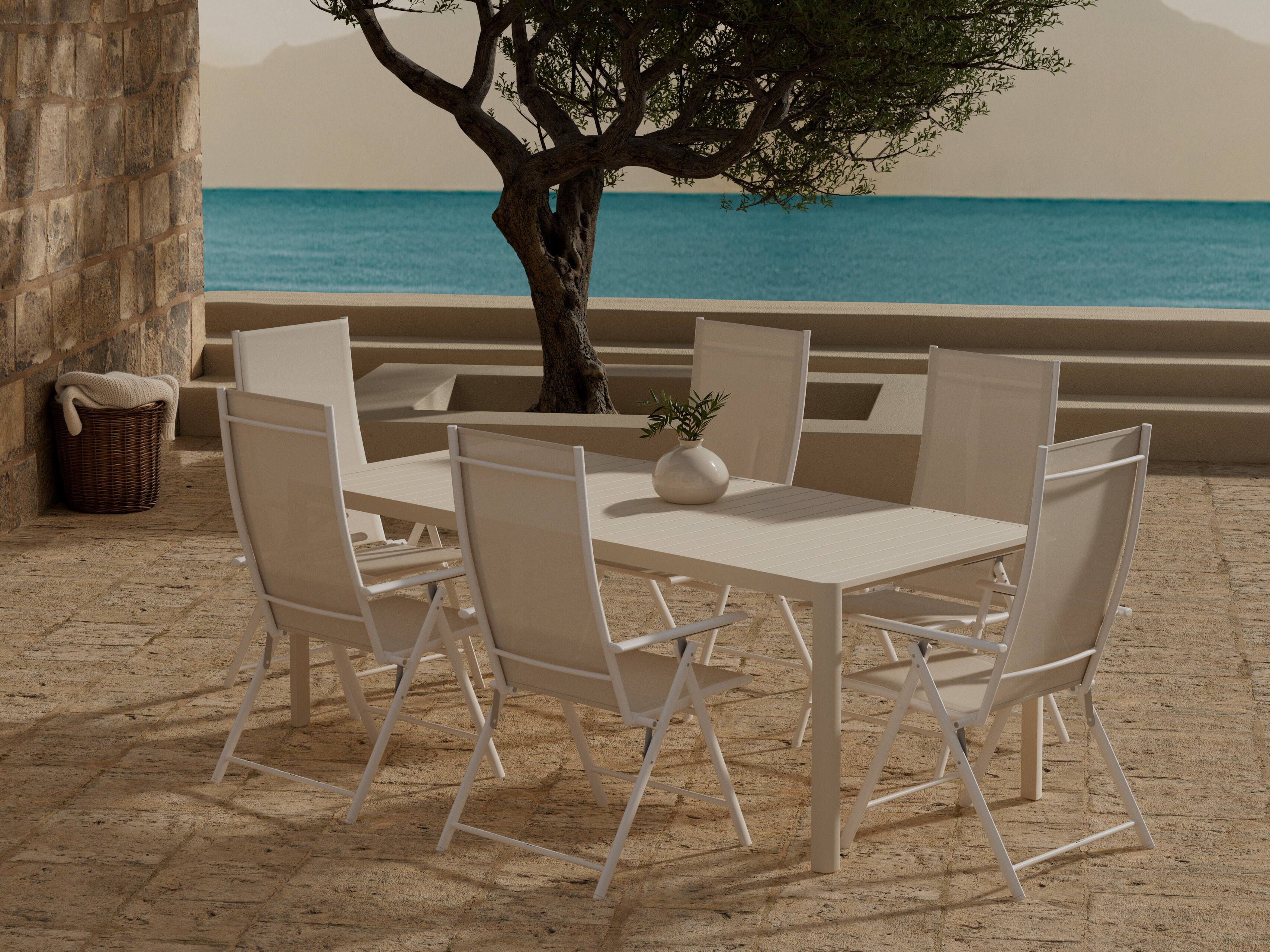 Ensemble table et chaises Dallas 5256 (Beige)