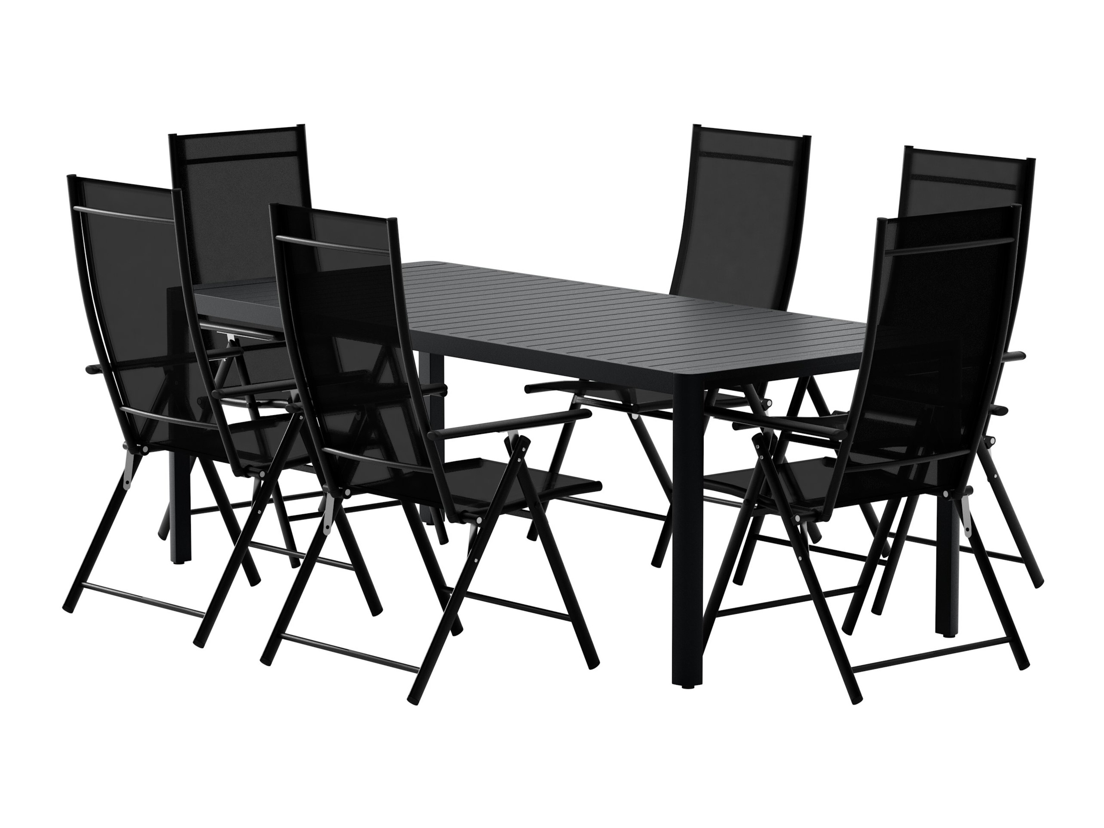 Ensemble table et chaises Dallas 5256 (Noir)