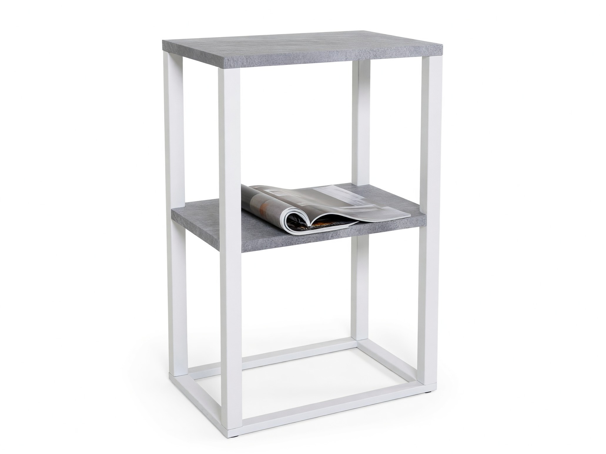 Table d'appoint Dallas 260 (Béton + Blanc)