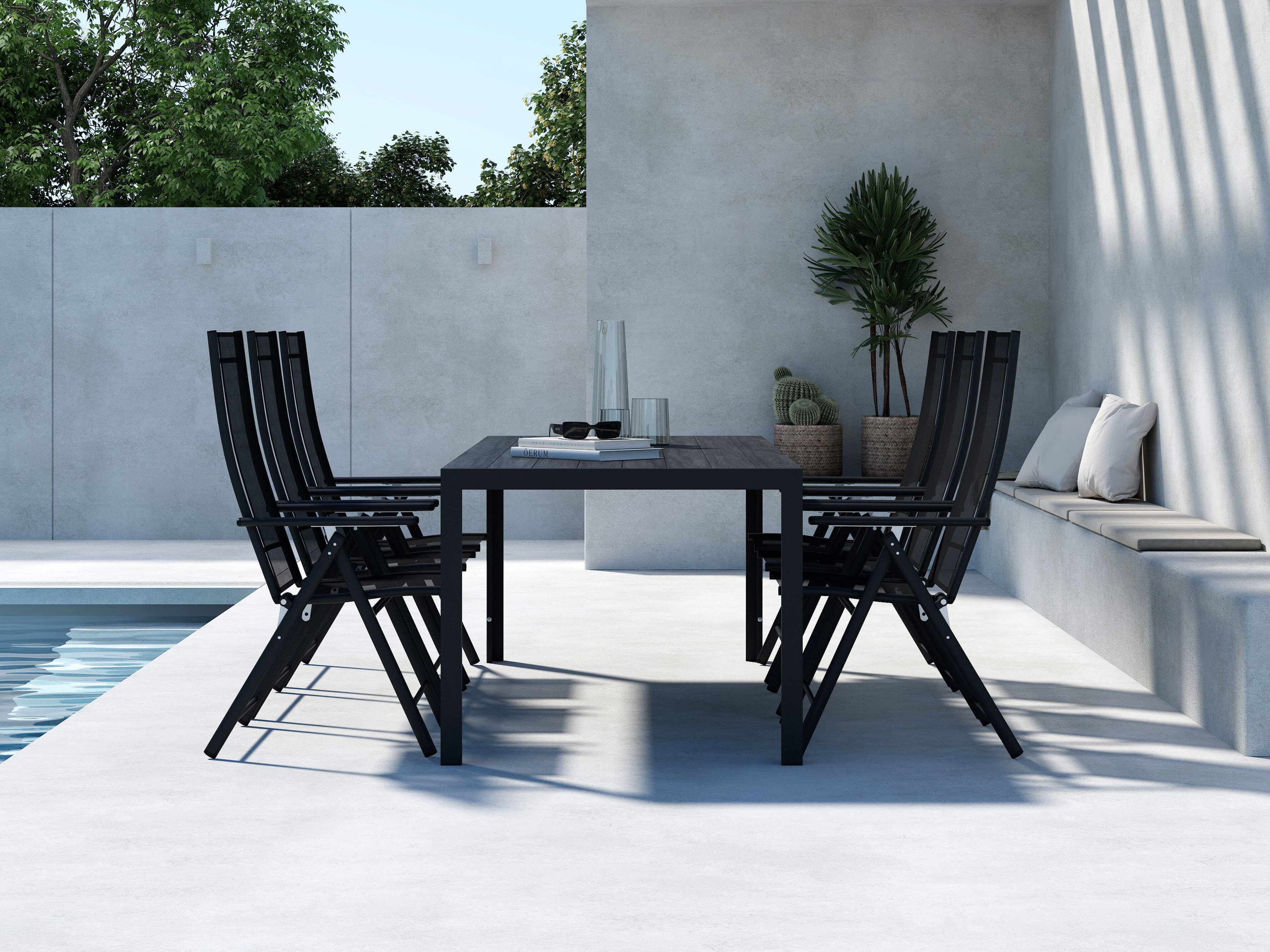 Ensemble table et chaises Dallas 5263 (Noir)