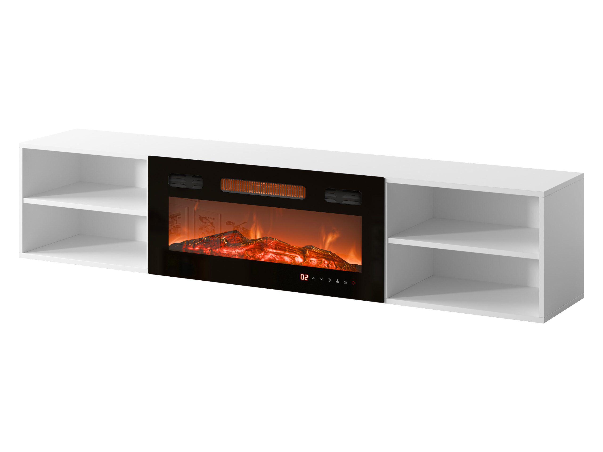 Meuble TV Charlotte 190 (Blanc + Noir)